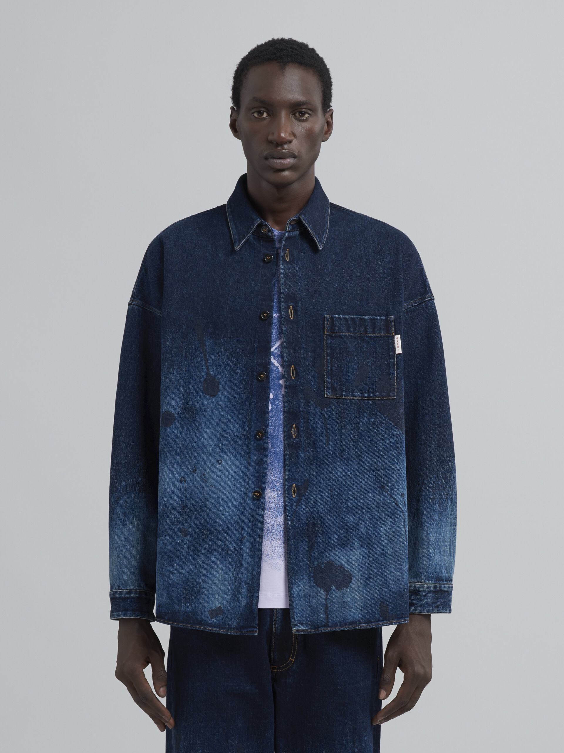 LUCKY CHARMS PRINT DENIM SHIRT - 2