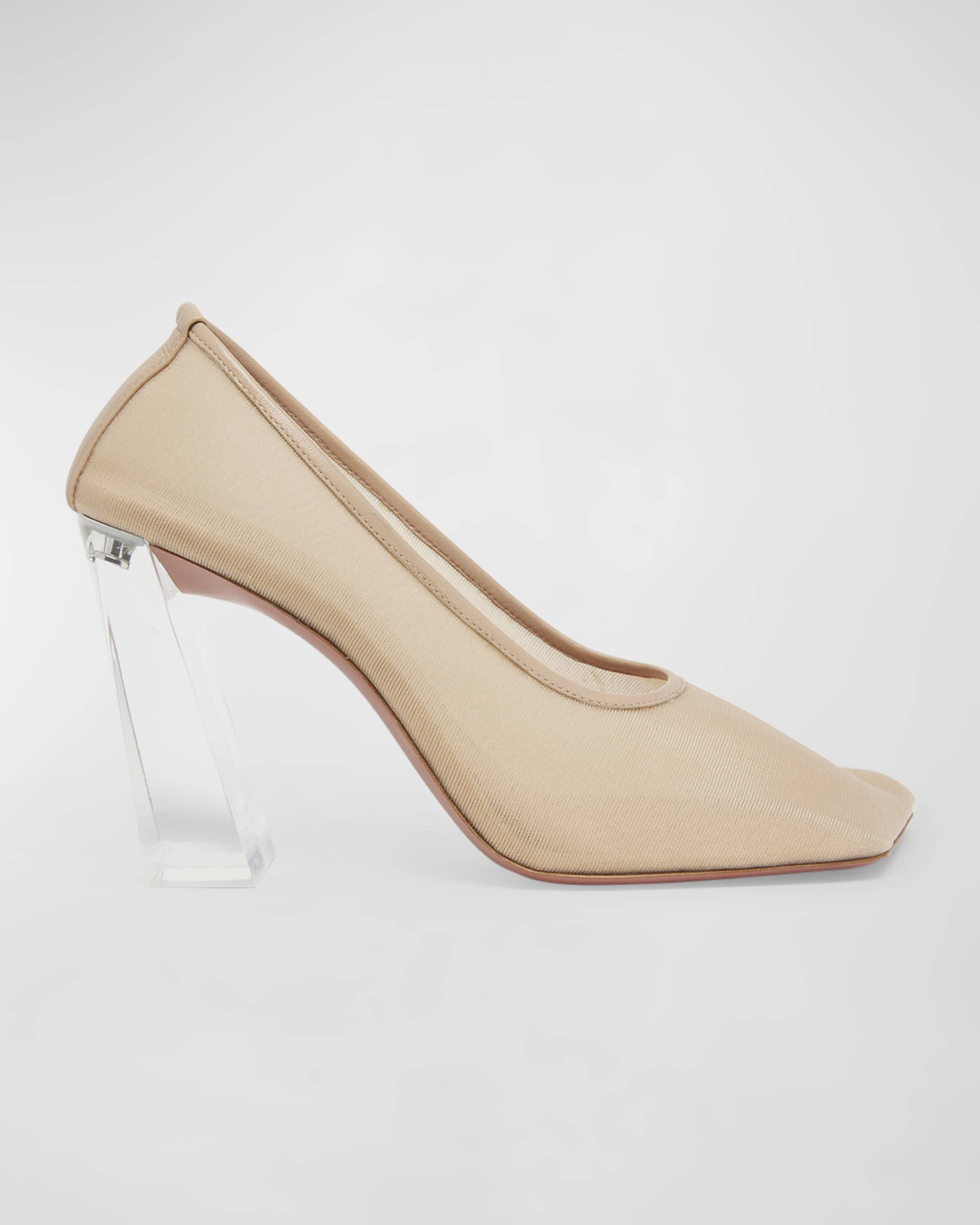 Charlotte Mesh Plexi-Heel Pumps - 1