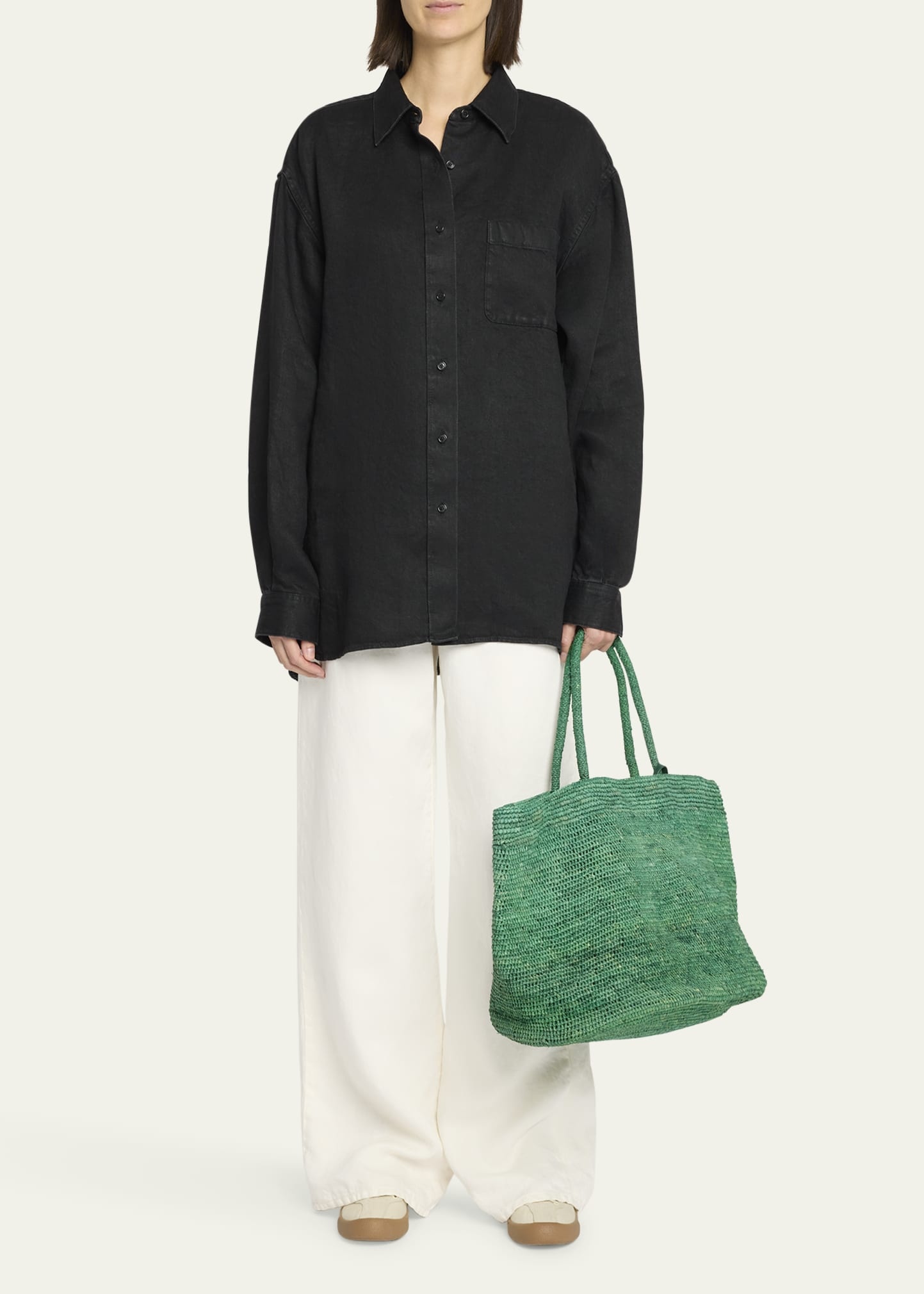 Nesson Oversized Linen Button-Down Shirt - 2
