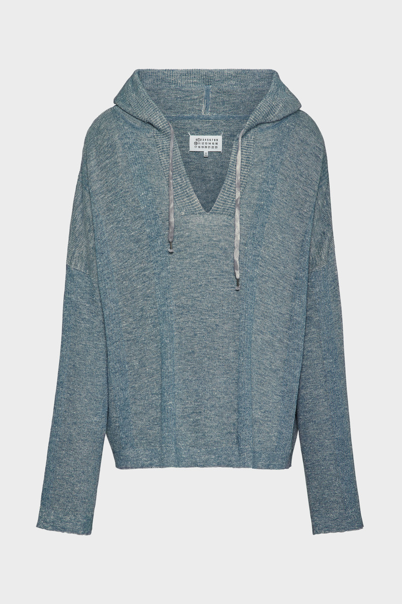 Summer chiné knit hoodie 1