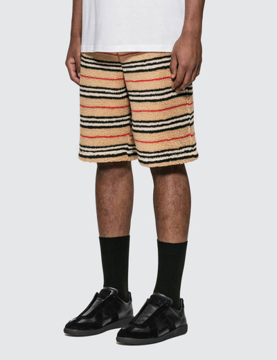 Burberry Icon Stripe Fleece Drawcord Shorts outlook