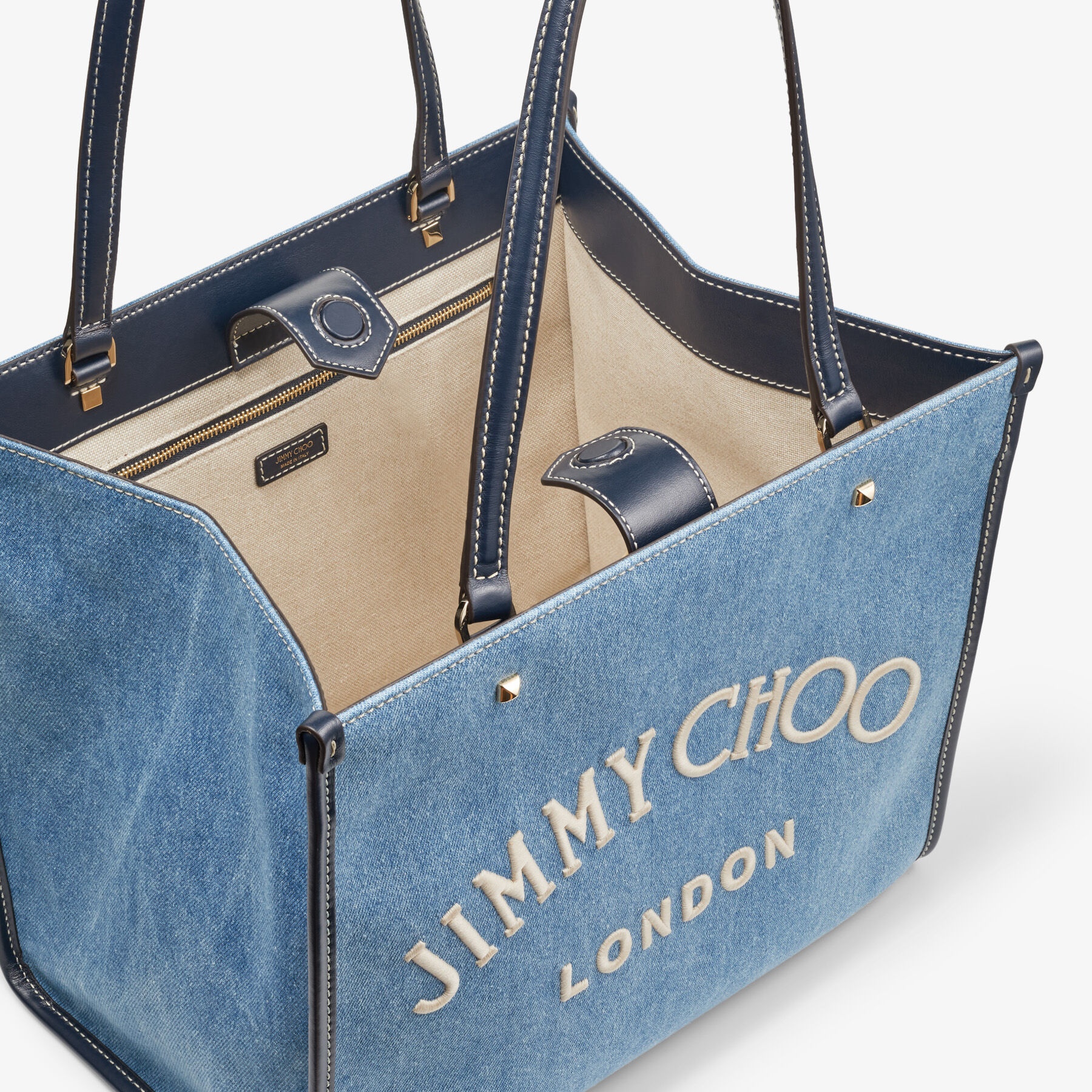 Varenne Tote Bag
Washed Denim Logo Tote Bag with Embroidered Logo - 3