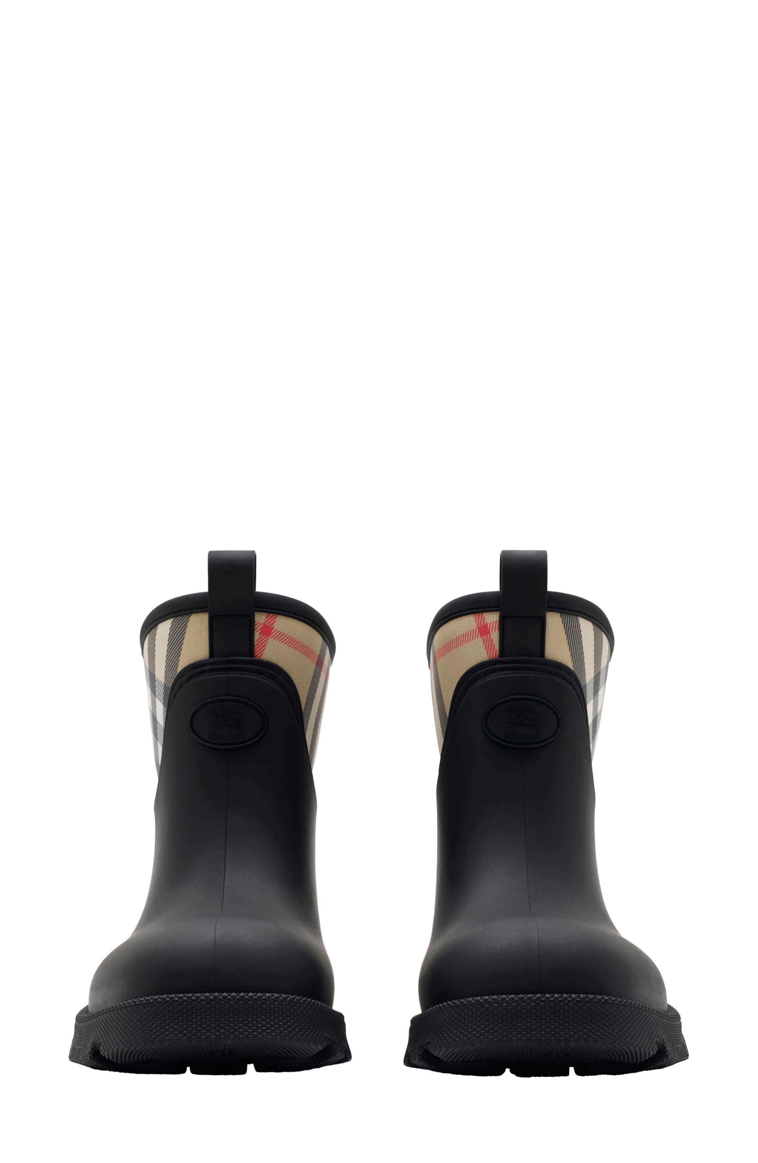 burberry Marsh Stamp Short Rain Boot in Black at Nordstrom - 2