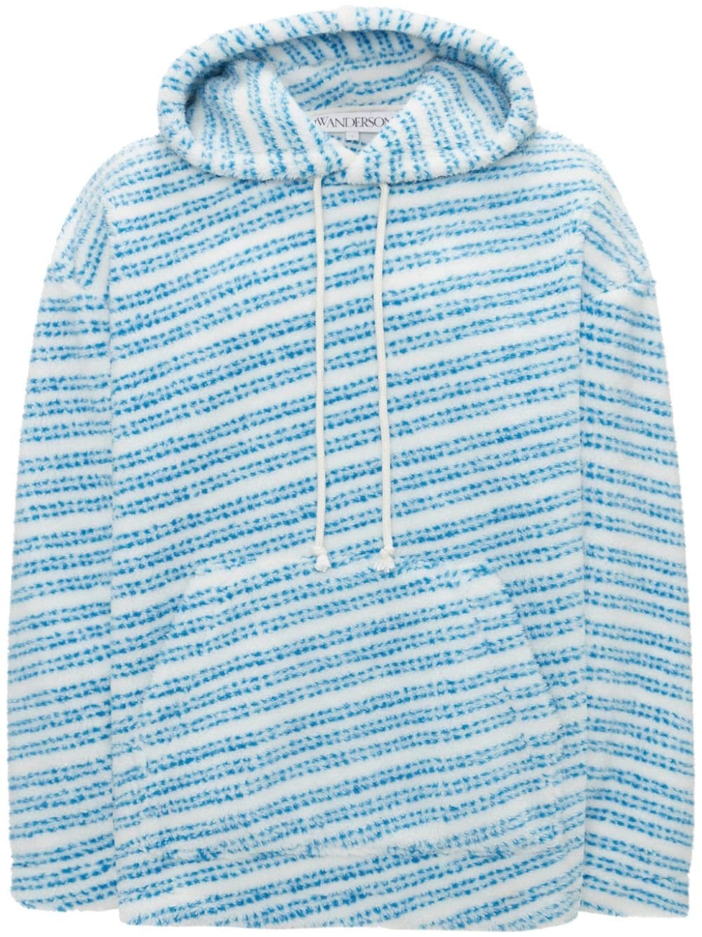 oversized striped fleece hoodie - 1