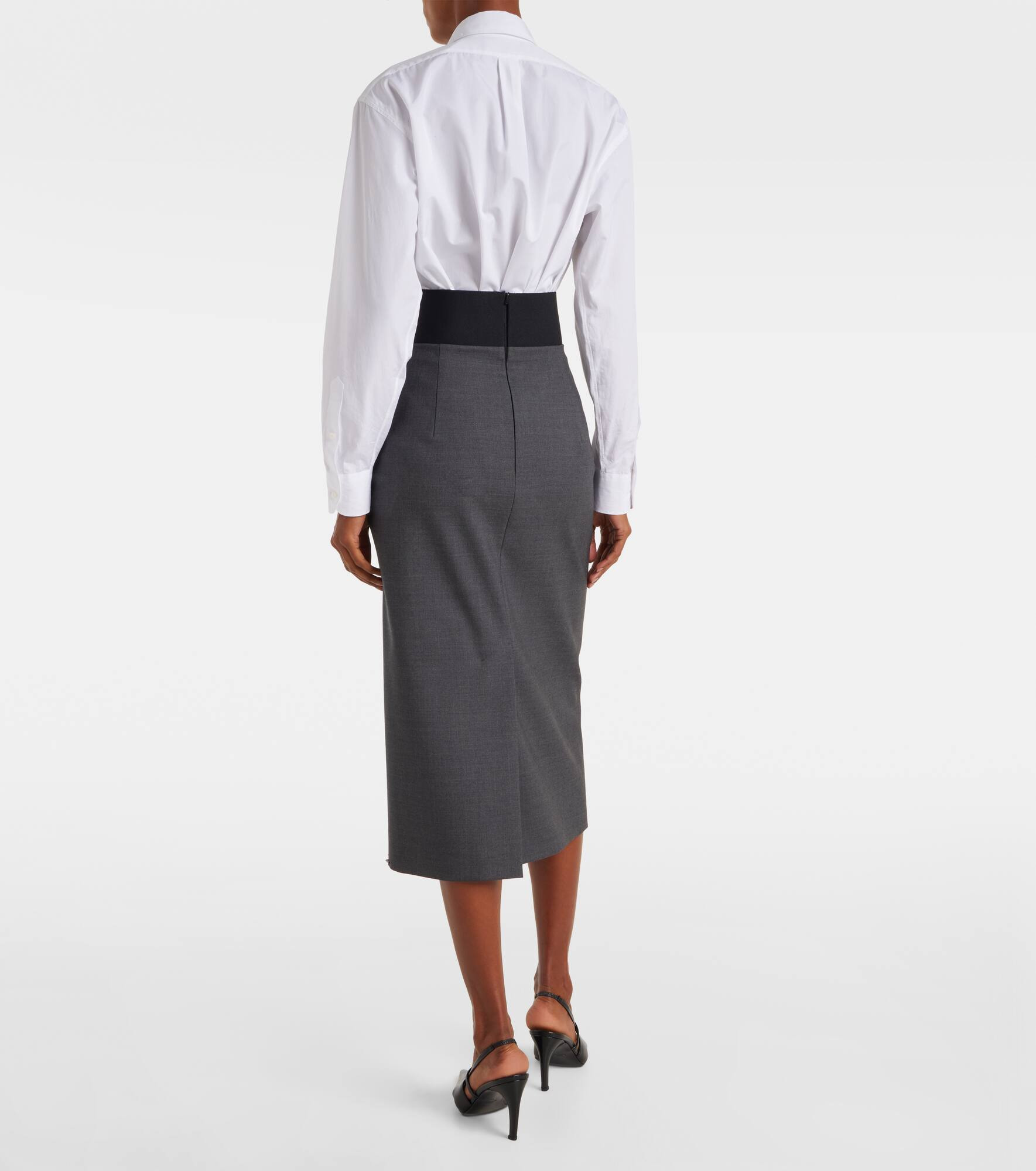 Finire virgin wool pencil skirt - 3