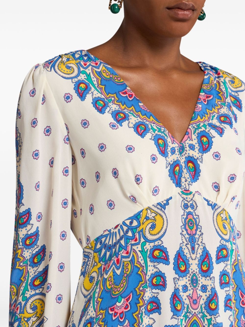 paisley-print midi dress - 4