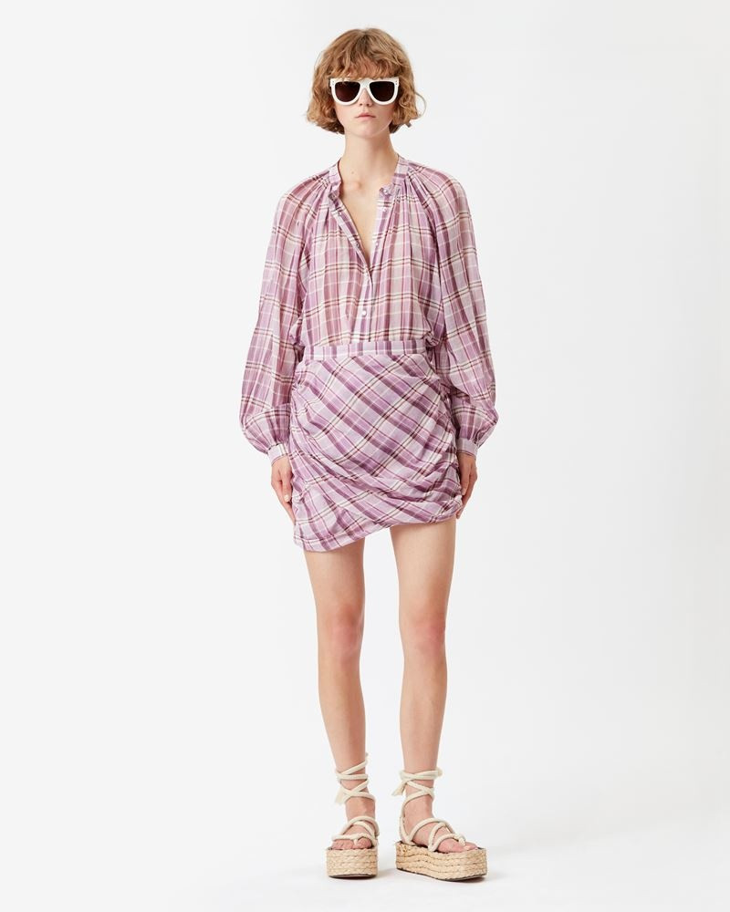 Isabel Marant Étoile BIRDY MINI CHECKED SKIRT outlook
