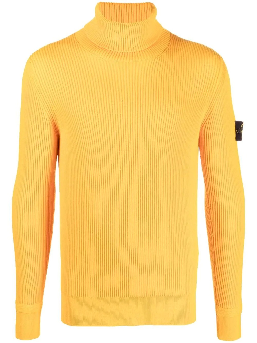 Compass-patch roll-neck jumper - 1