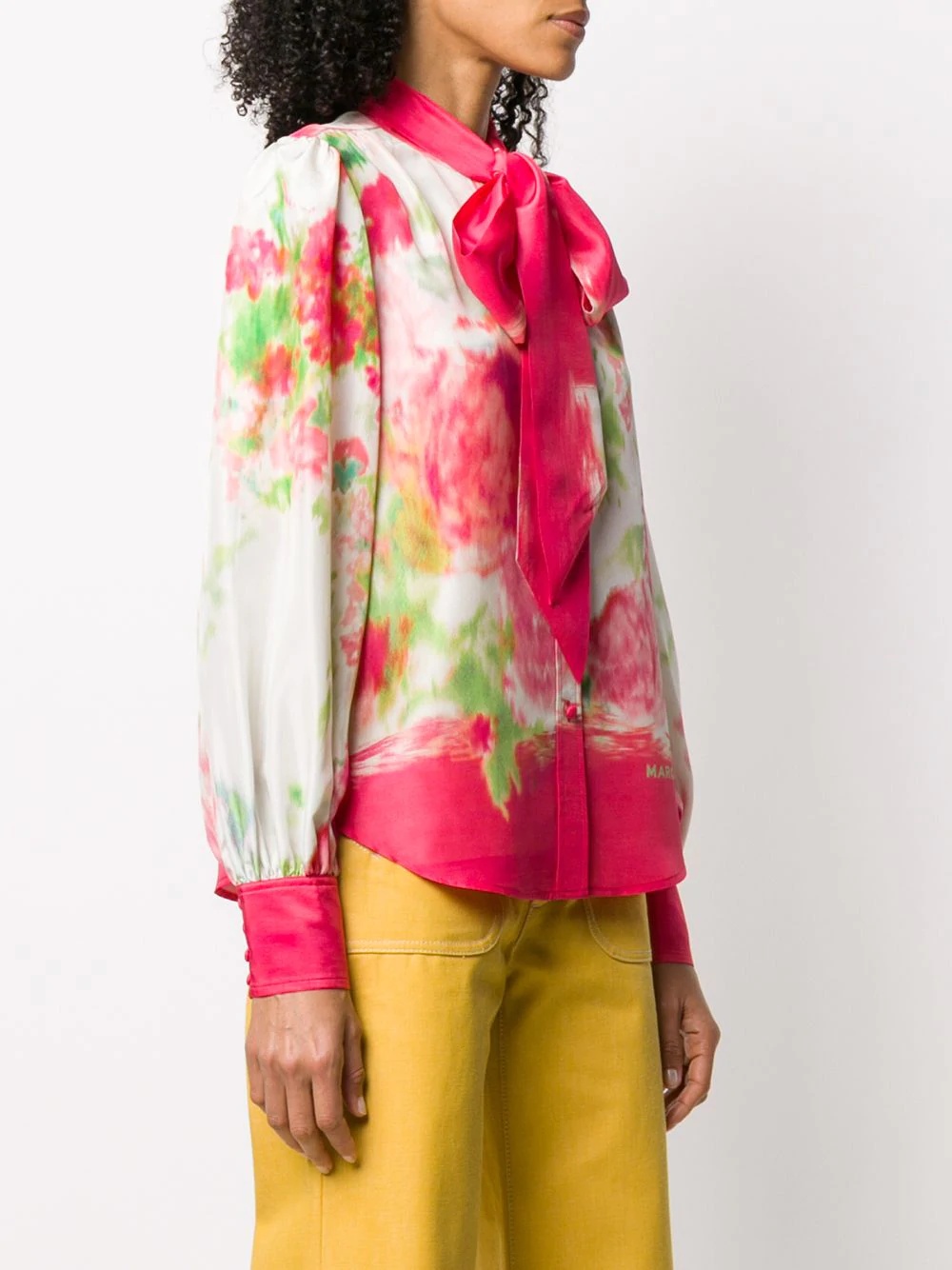 abstract floral print blouse - 3