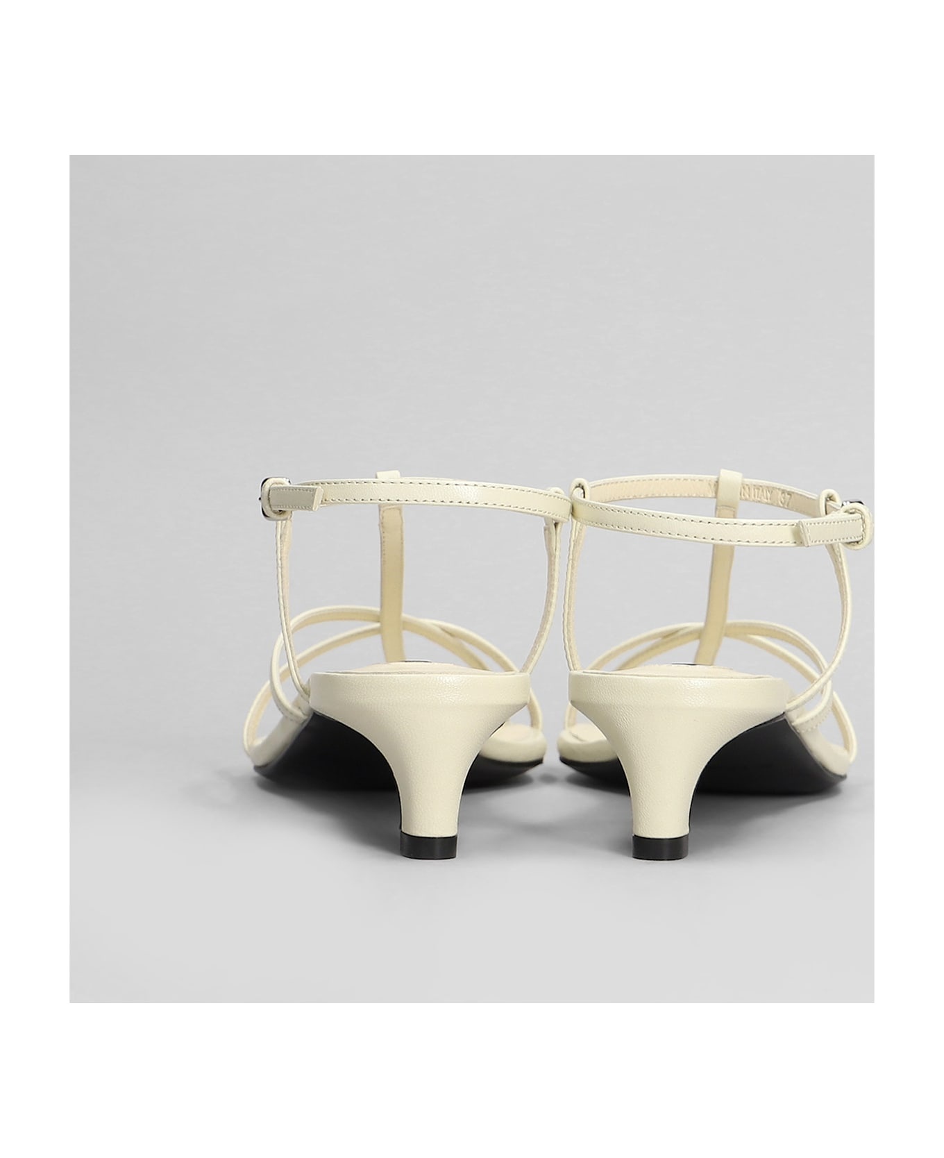 Ivory Leather Sandals - 4