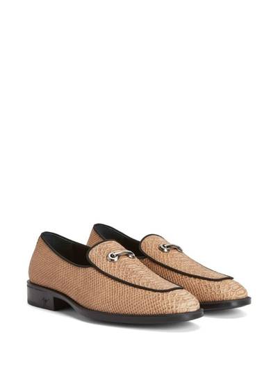 Giuseppe Zanotti snakeskin leather loafers outlook