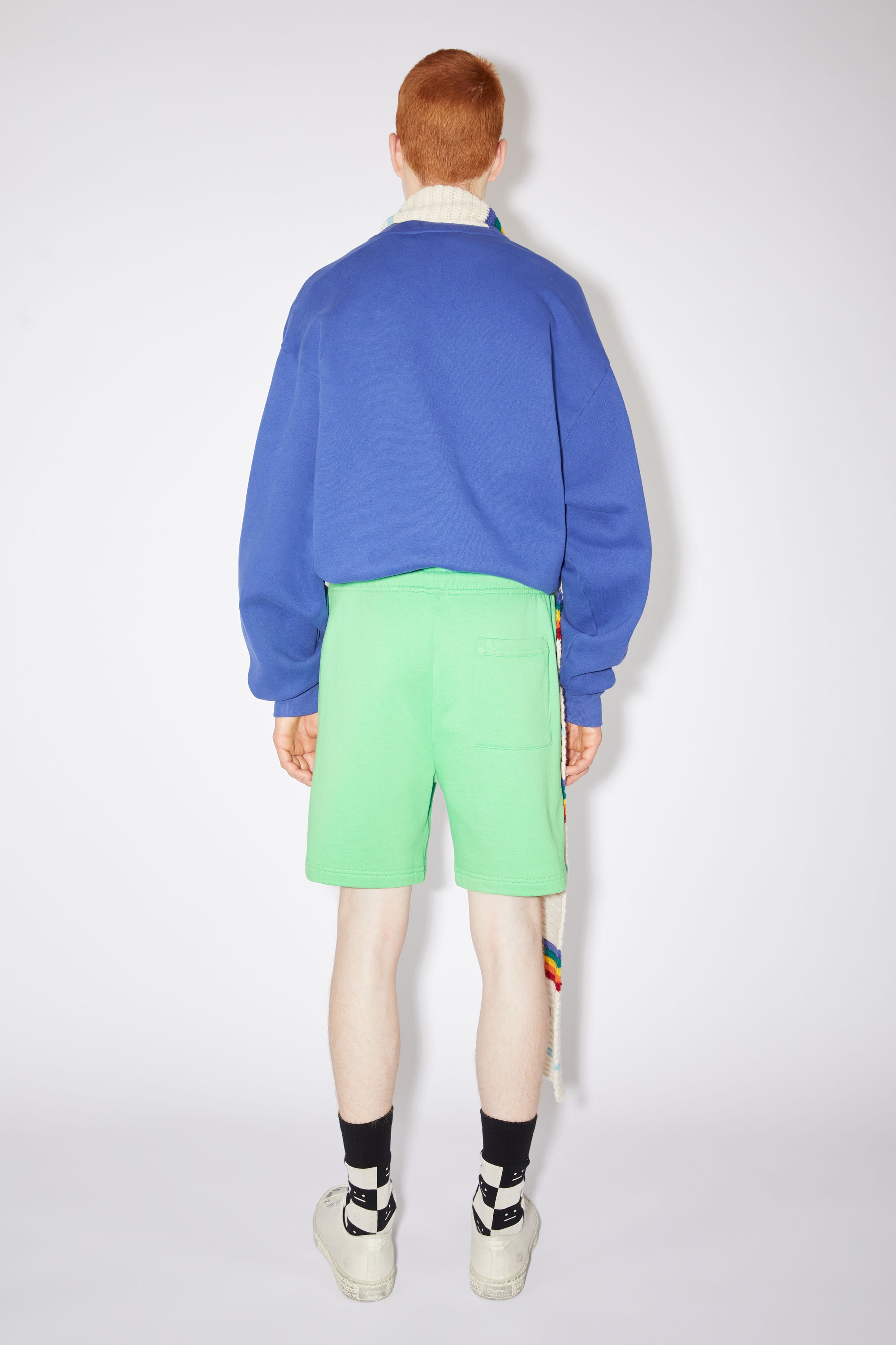 Fleece sweat shorts - Fern green - 3