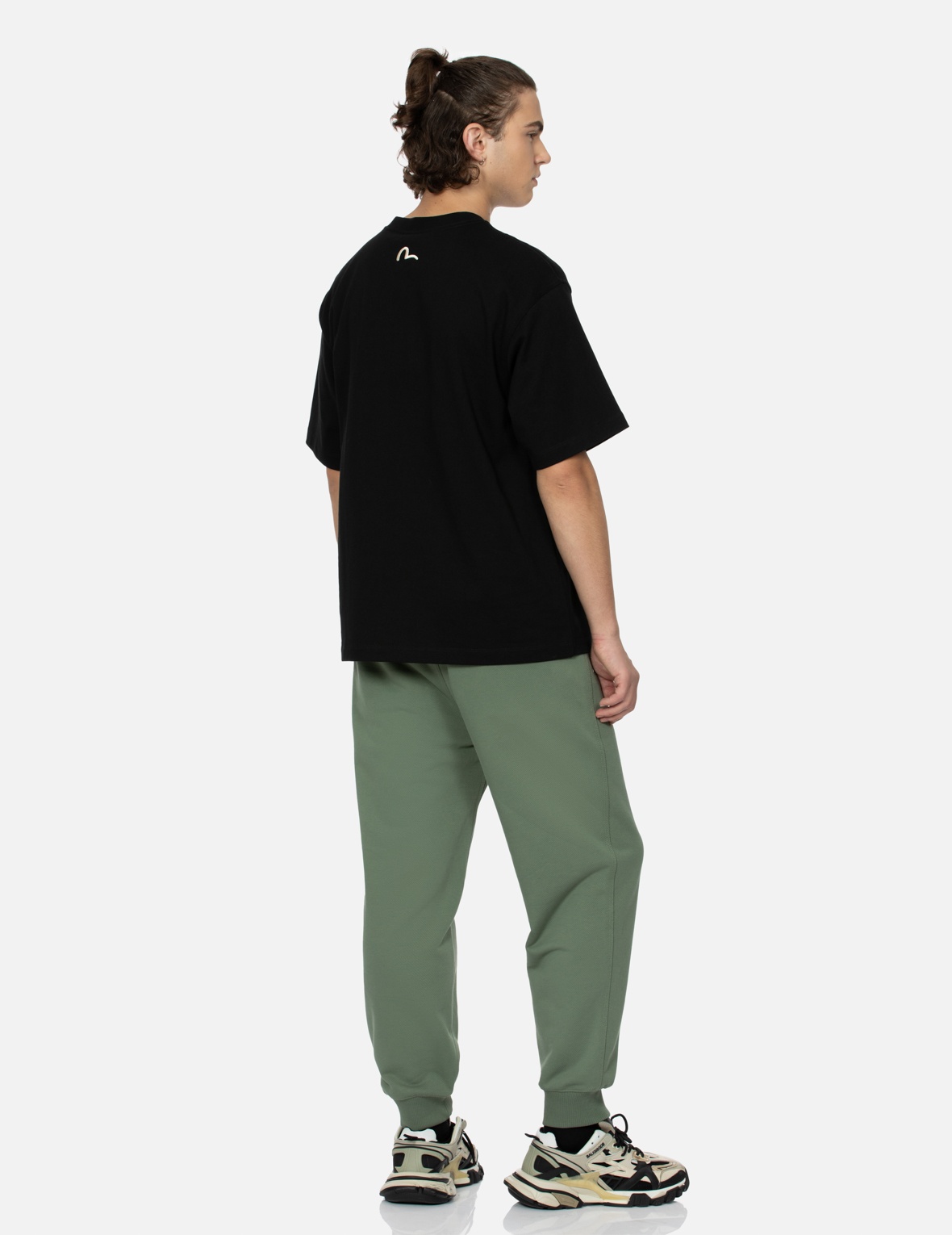 SEAGULL-PRINT DENIM POCKET RELAX FIT T-SHIRT - 4