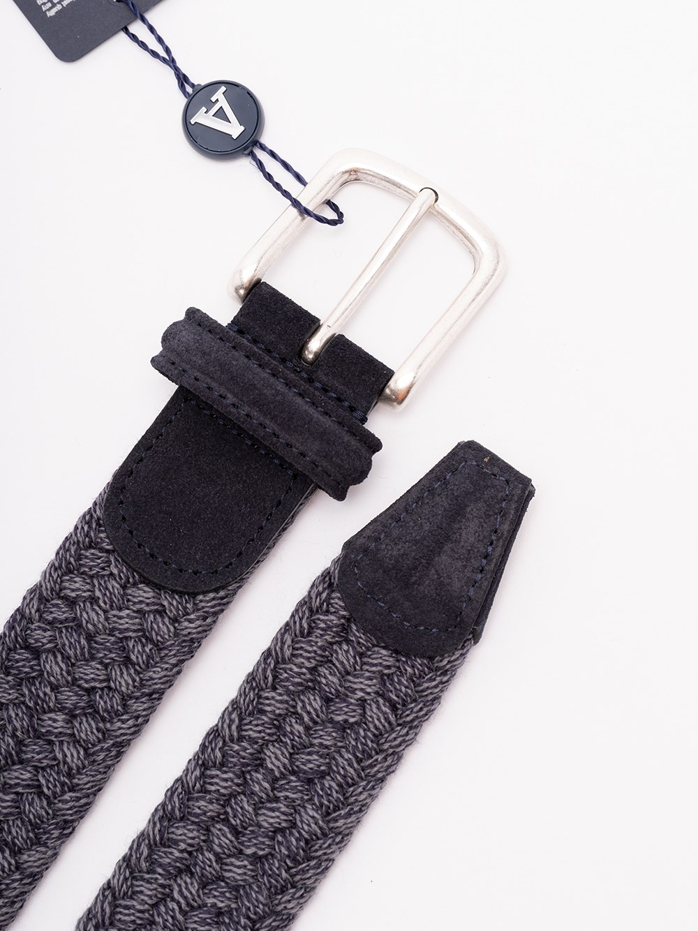 Woven Belt with Suede Details - 2