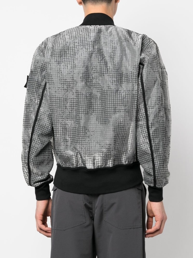 mesh-panel bomber jacket - 4