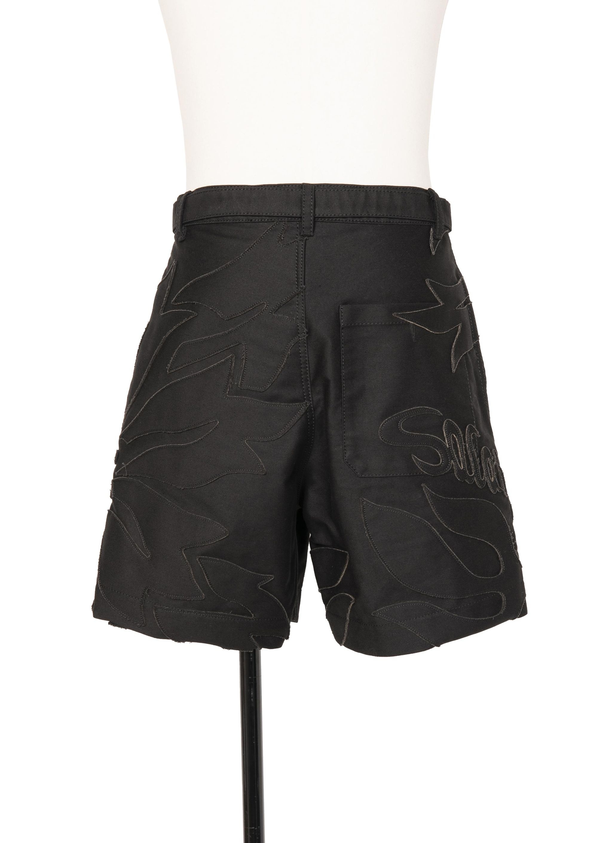 Moleskin Embroidered Patch Shorts - 3