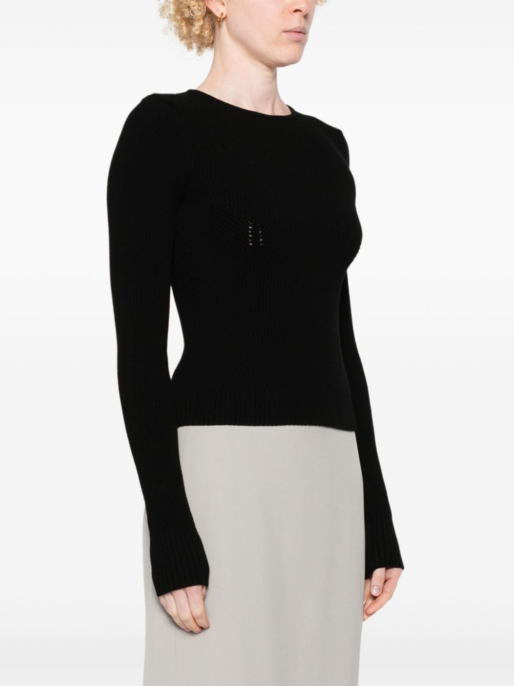 Tシャツ・カットソー MAGDA BUTRYM FW24 '07' sweater (308724 BLACK) MAGDA BUTRYM '07' sweater | julianfashion | REVERSIBLE