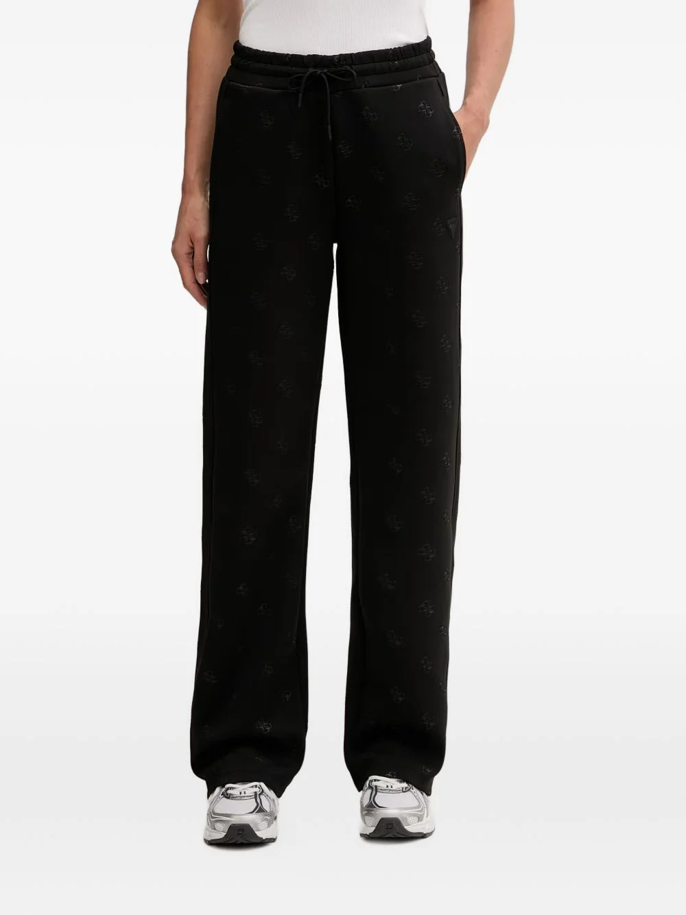 logo-embossed drawstring-waist track pants - 1