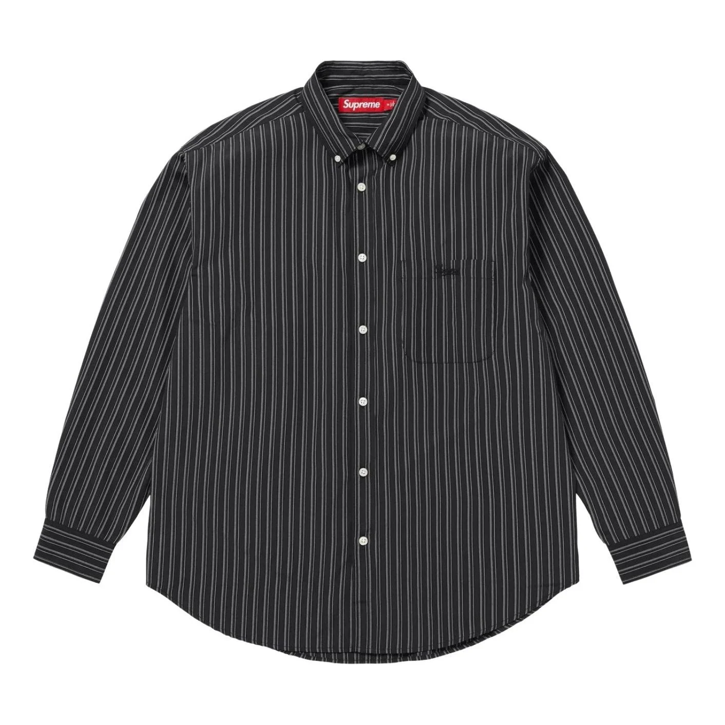 Supreme FW25 Pinstripe Shirt 'Black' SUP-FW25-142-BLK - 1