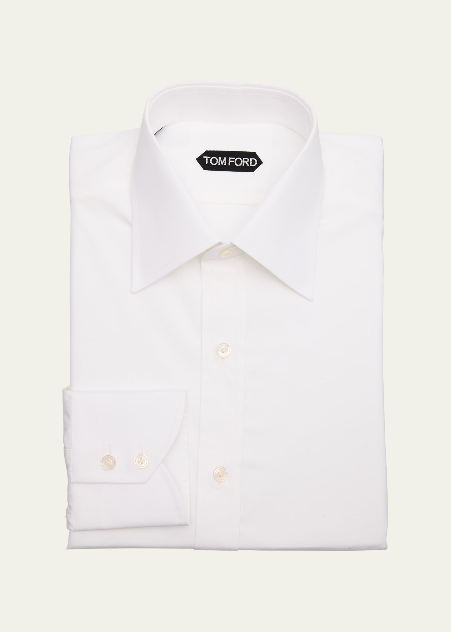 Men's Cotton Point-Collar Dress Shirt - 1