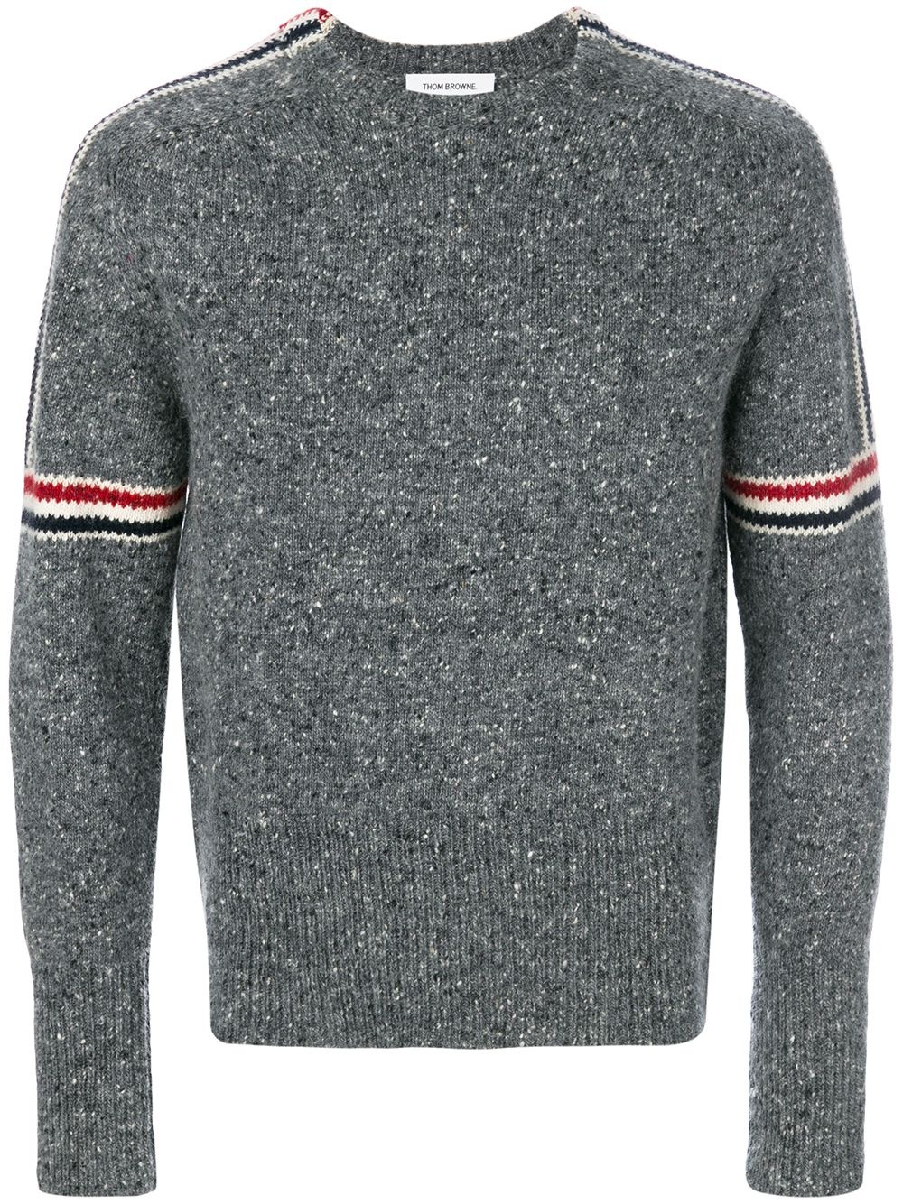 Rwb Intarsia Armband Tweed Pullover - 1