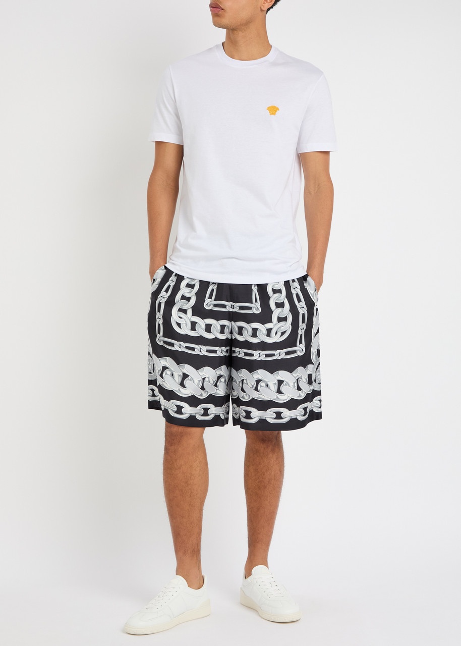 Versace Logo-embroidered Cotton T-shirt - 4