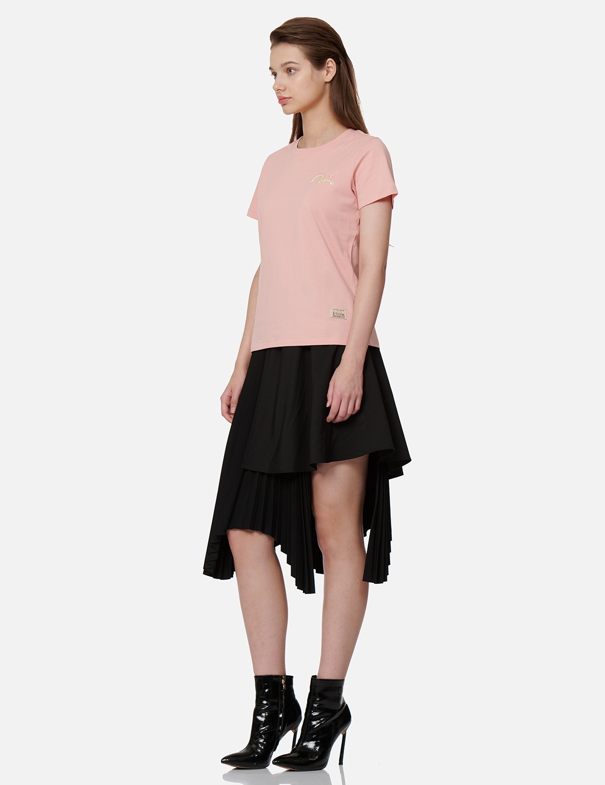 JAPANESE-PATTERN SEAGULL PLEATED ASYMMETRIC SKIRT - 3