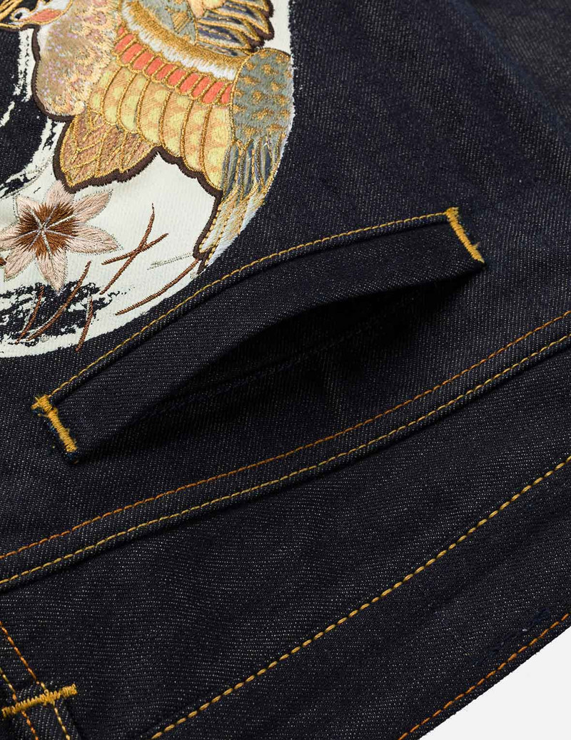 Grateful Crane Daicock Print Taper Jeans 14
