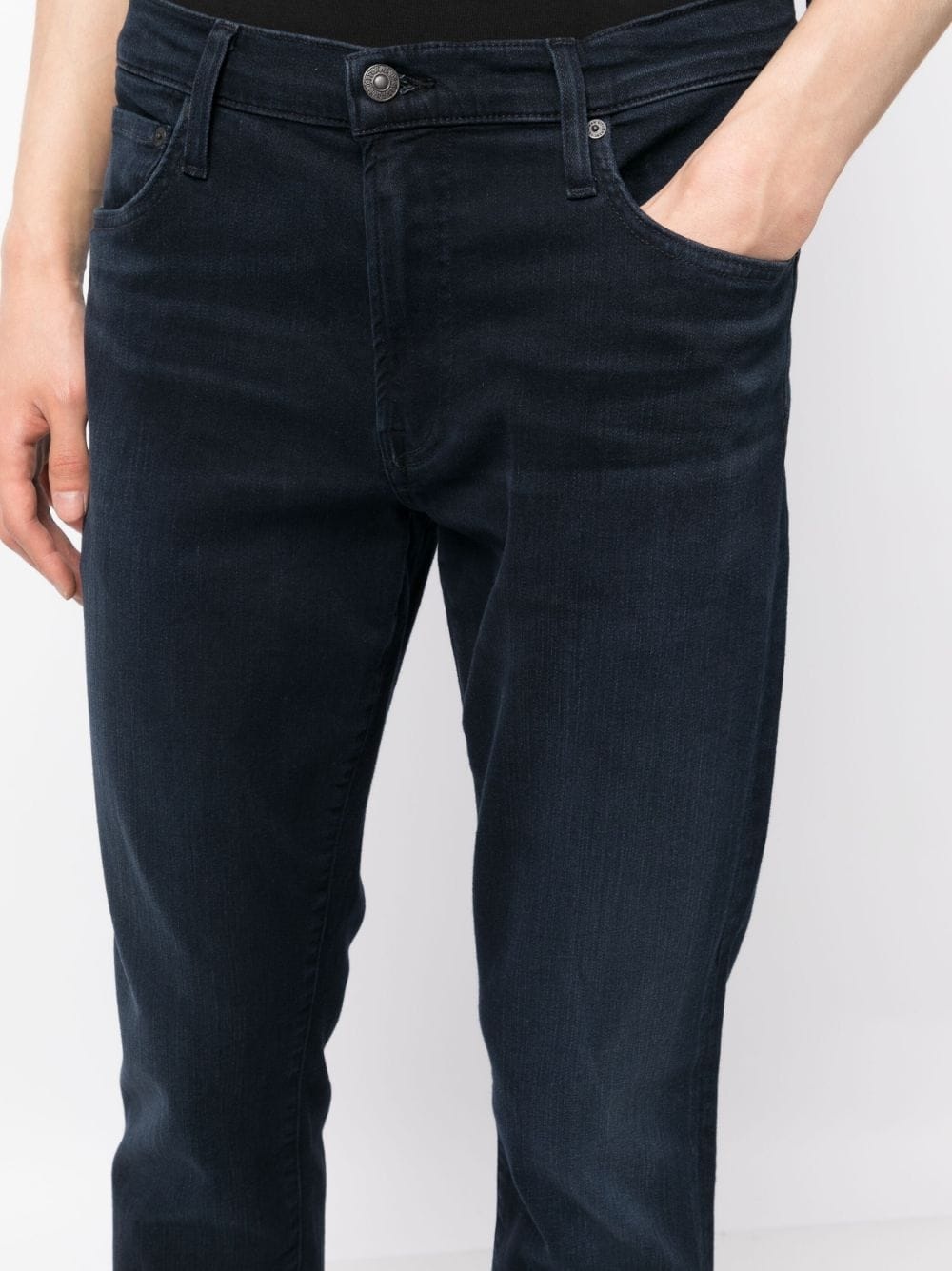 logo-patch slim-cut jeans - 5