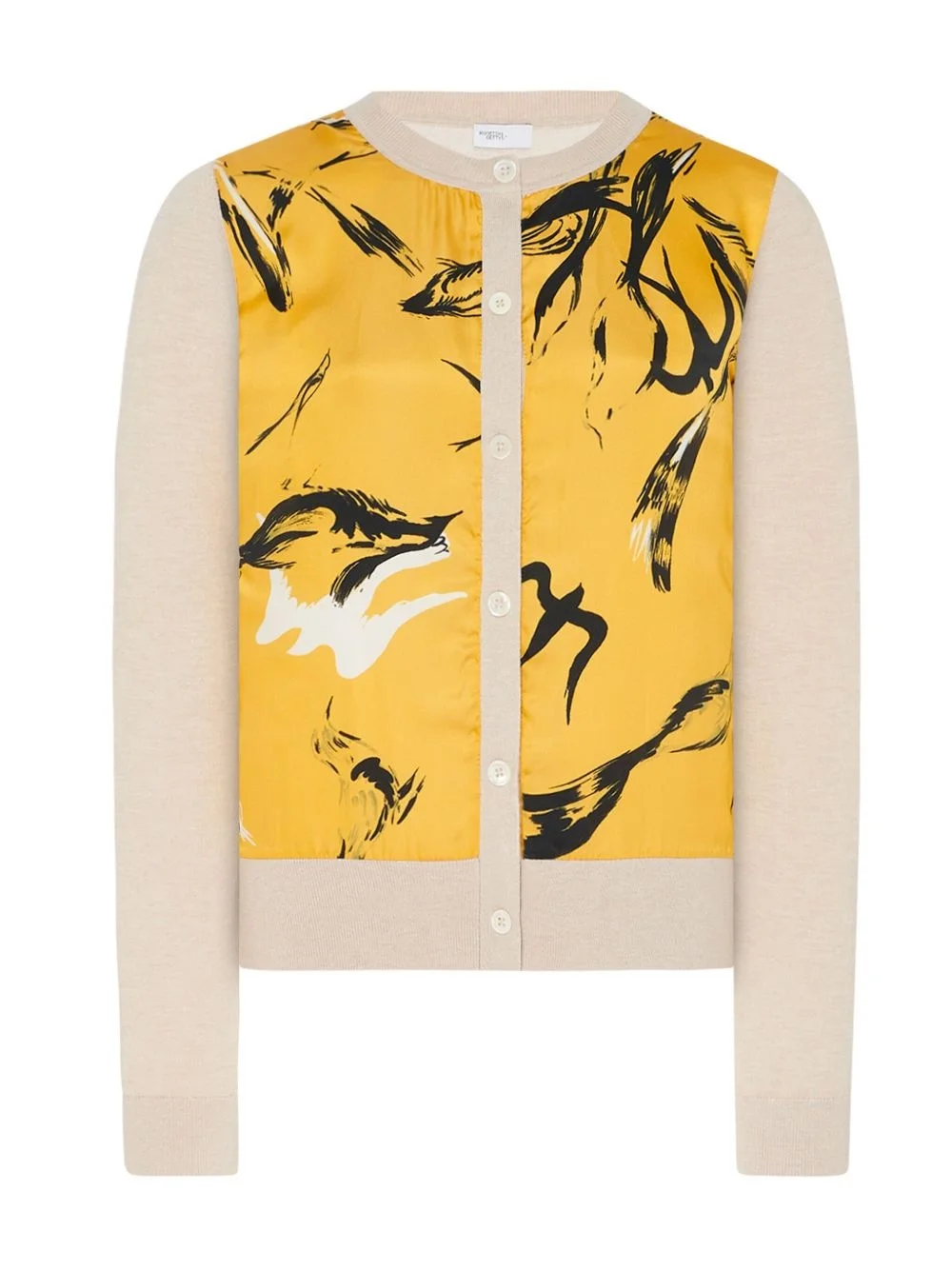 bird-print cardigan - 1