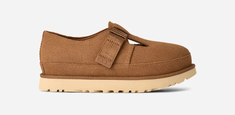 ® Women's Goldenstar Mary Jane Suede Shoes in Chestnut - 1