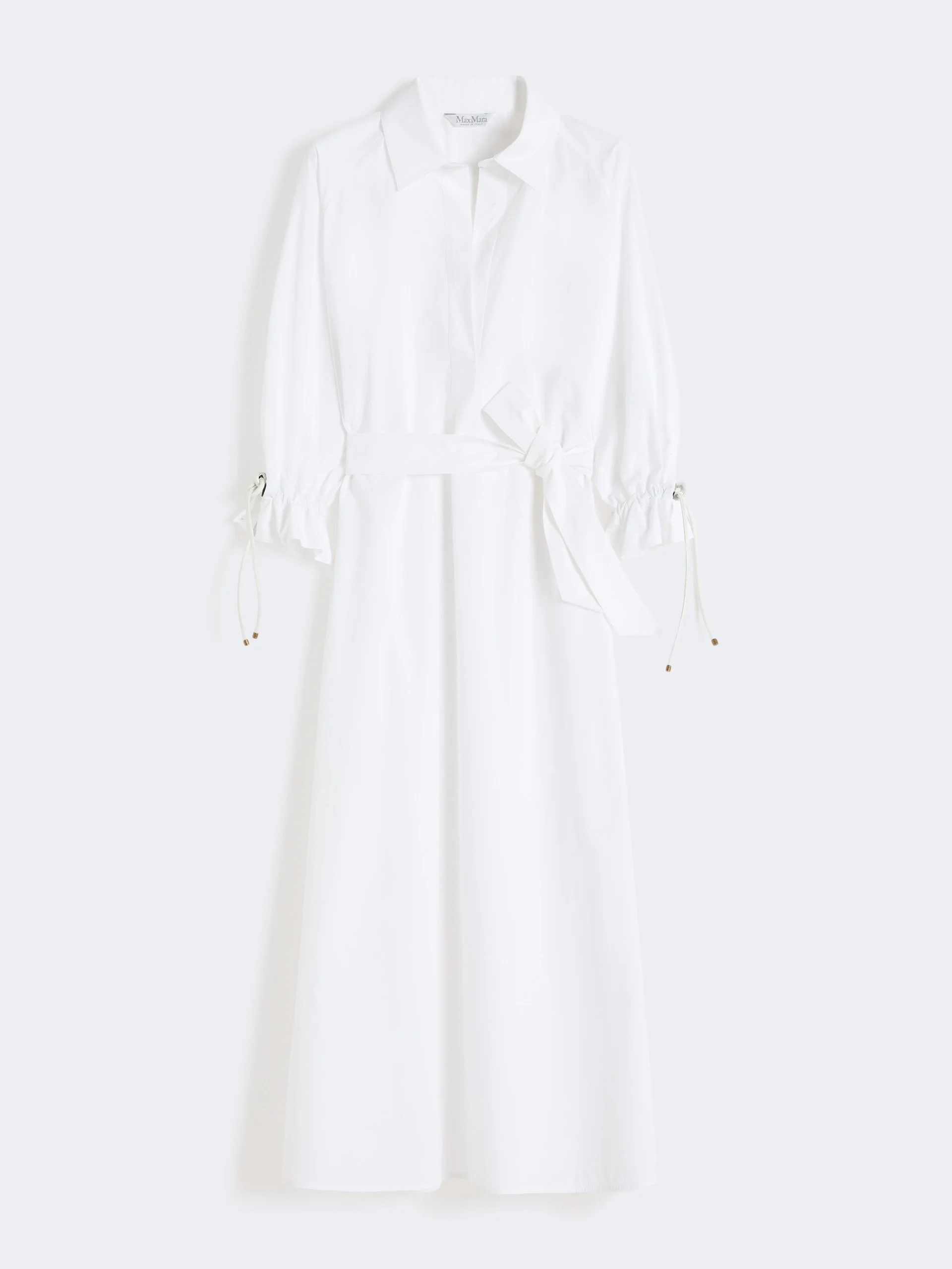 MIRTO Oversized cotton poplin dress - OPTICAL WHITE - 1