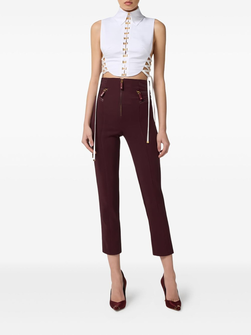 ELISABETTA FRANCHI jewel clasps criss-cross shirt outlook
