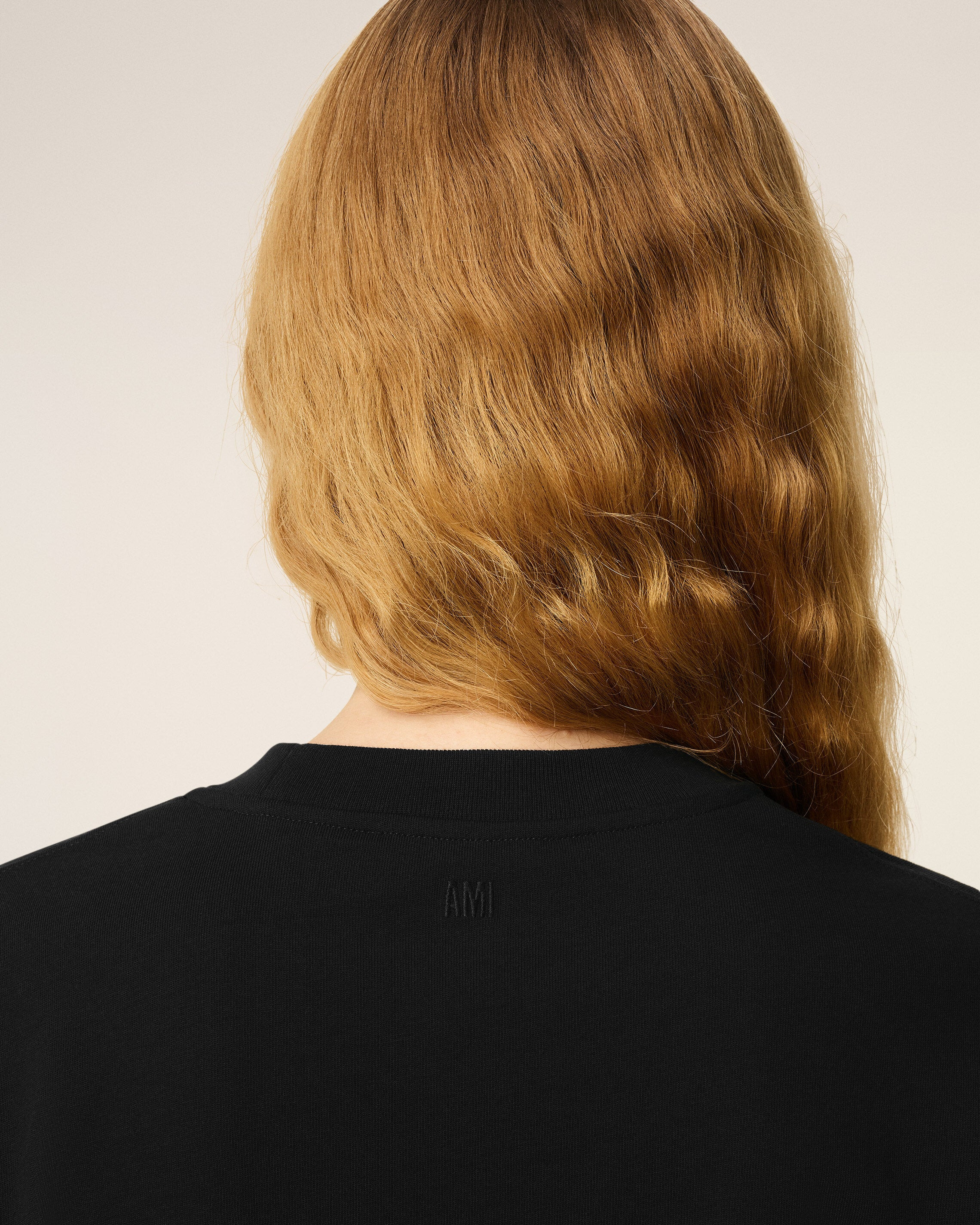 BLACK COTTON AMI DE COEUR T-SHIRT - 4