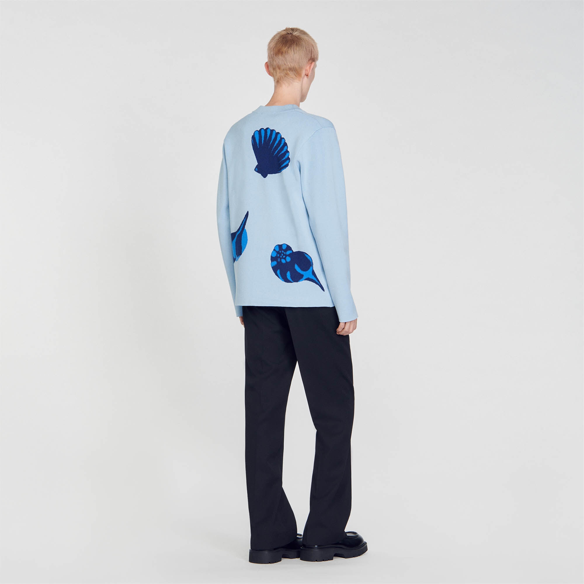 JACQUARD KNIT SEASHELL CARDIGAN - 6