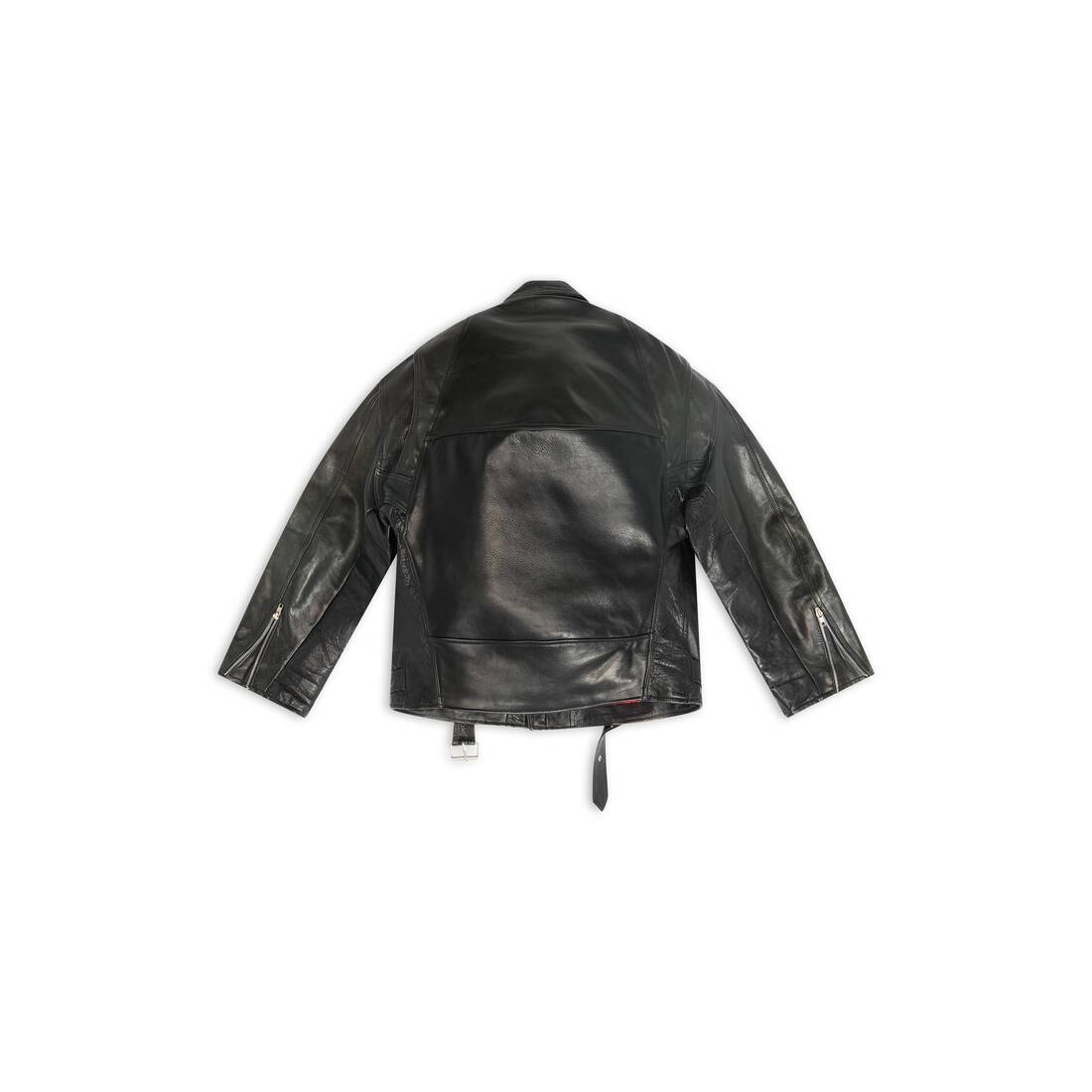 Upcycled Biker Jacket in Black - 5