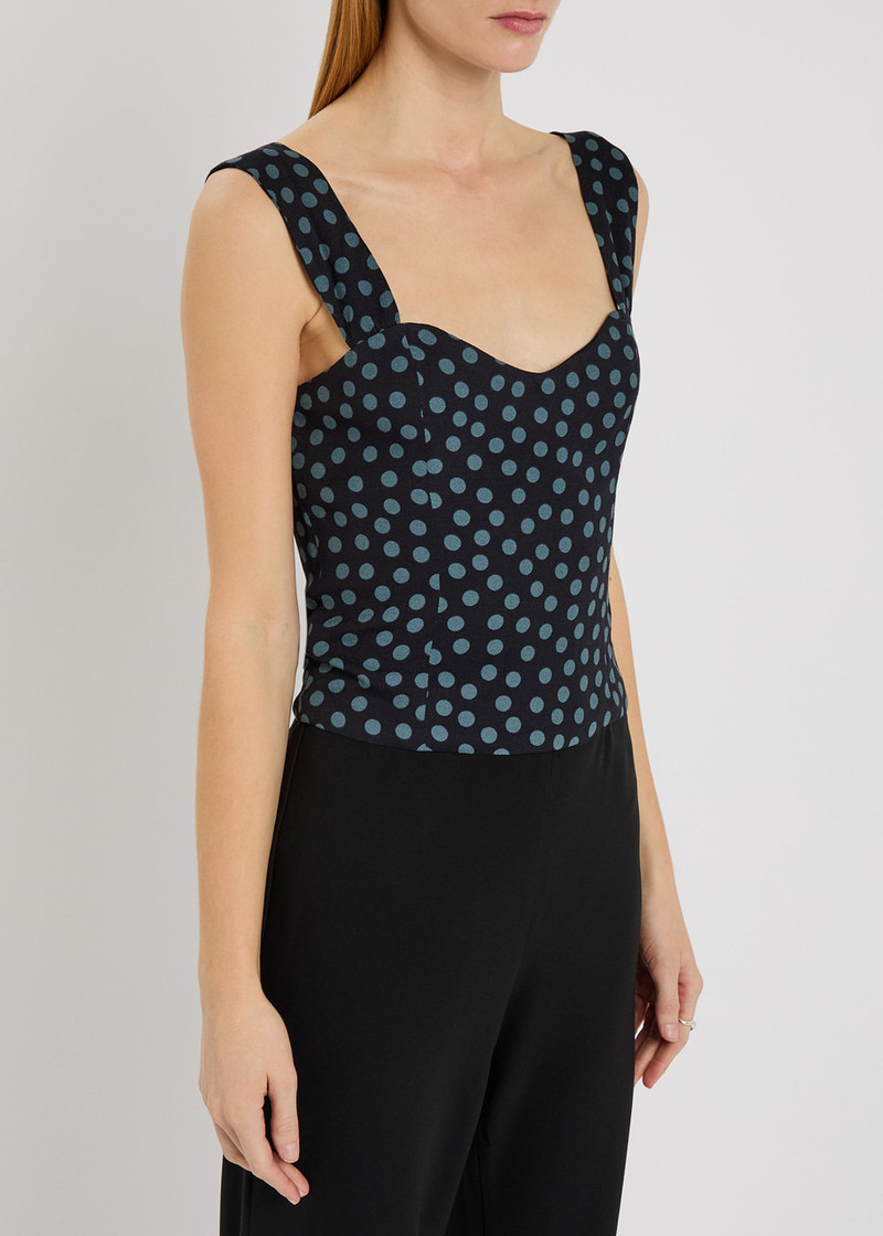 Reformation Reformation Hester Polka dot Crepe top outlook