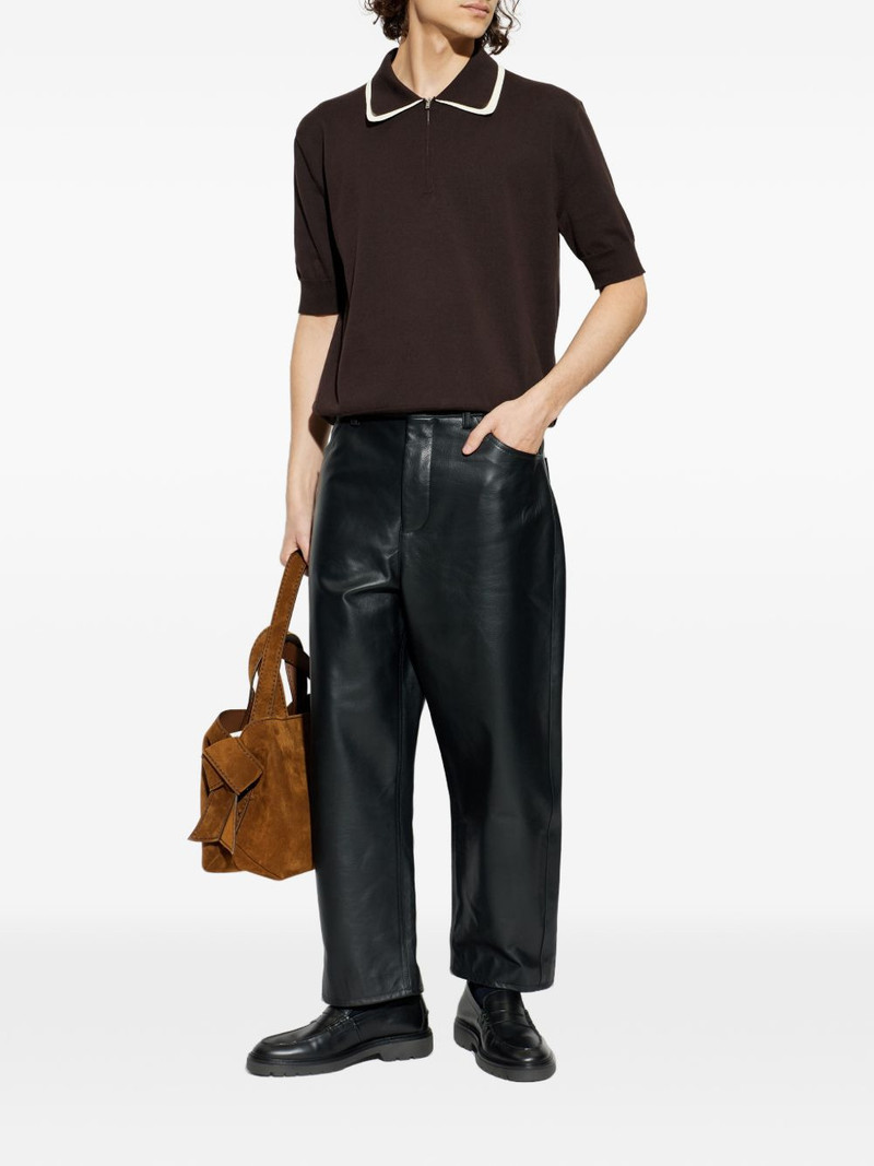 Jil Sander leather pack-pocket trousers outlook
