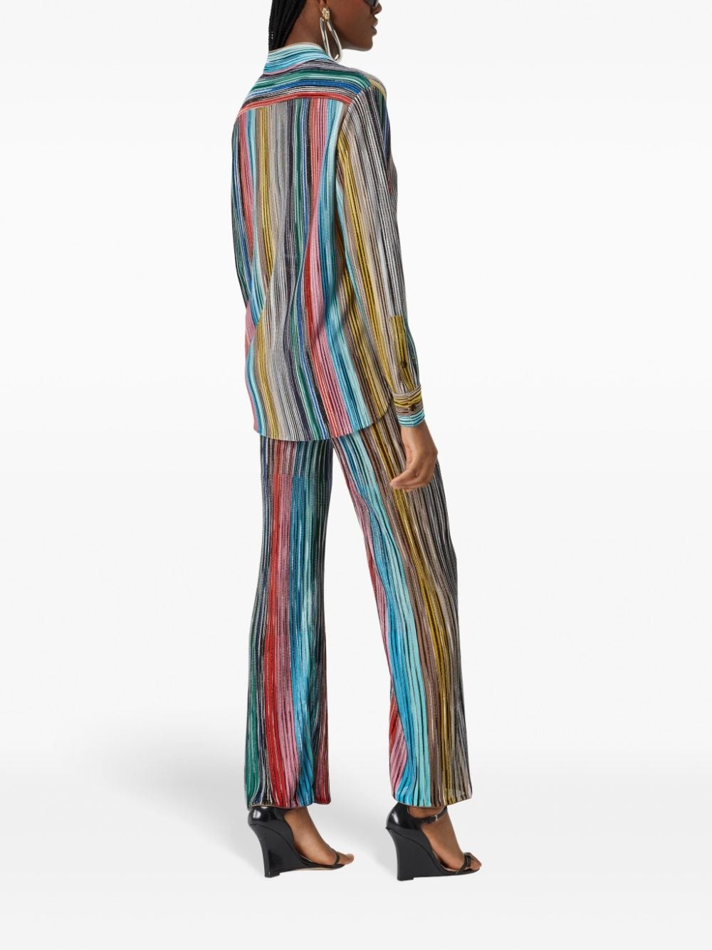 striped ribbed knit shirt - 3
