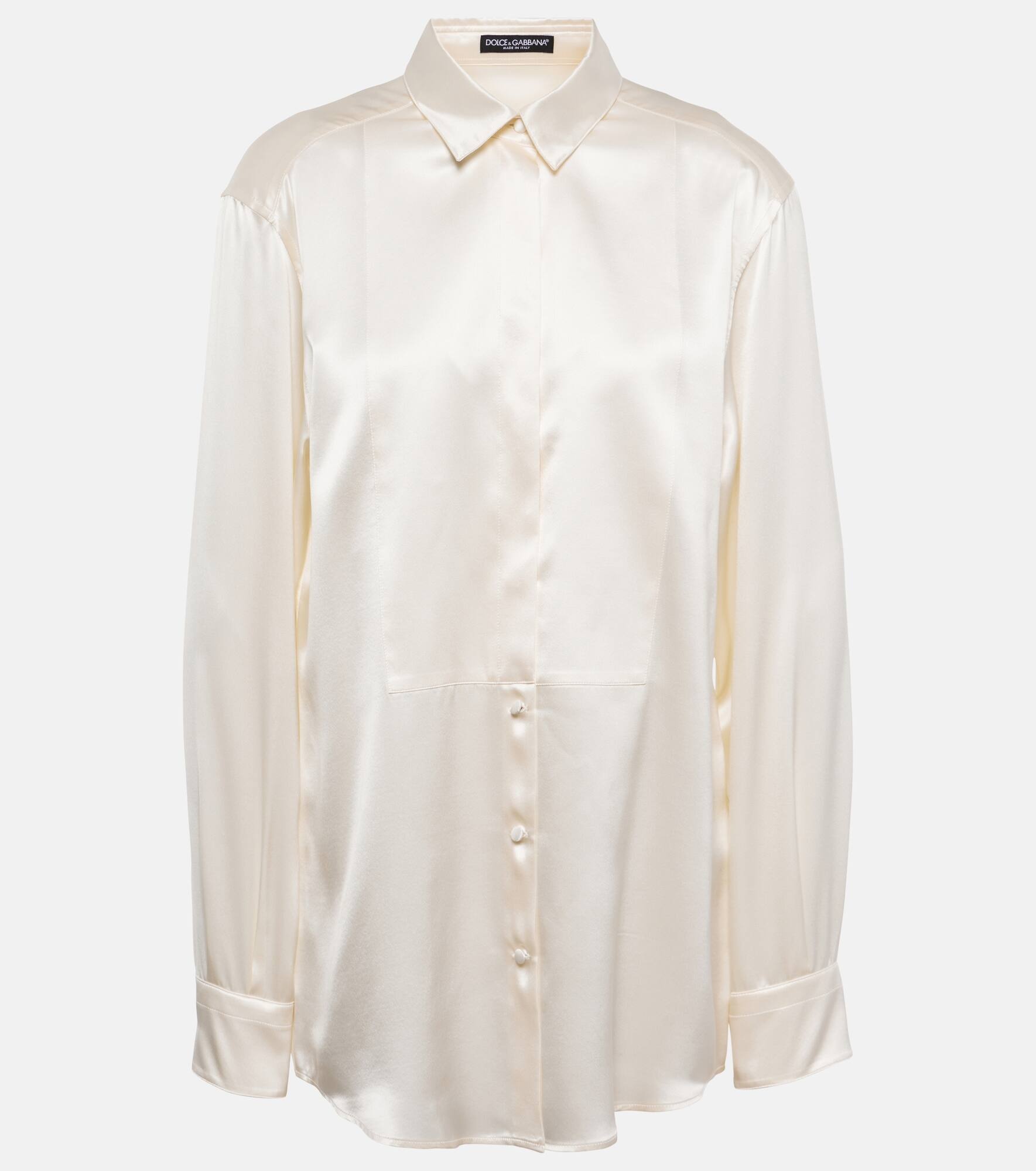 Paneled silk shirt - 1