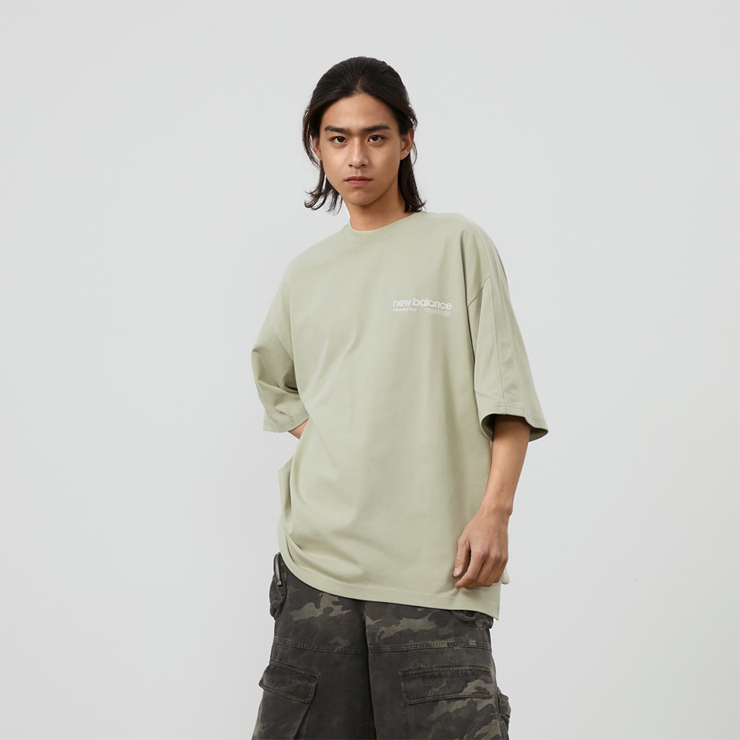 New Balance Wordmark Logo T-Shirt 'Khaki Green' AMT42301-OVN - 4