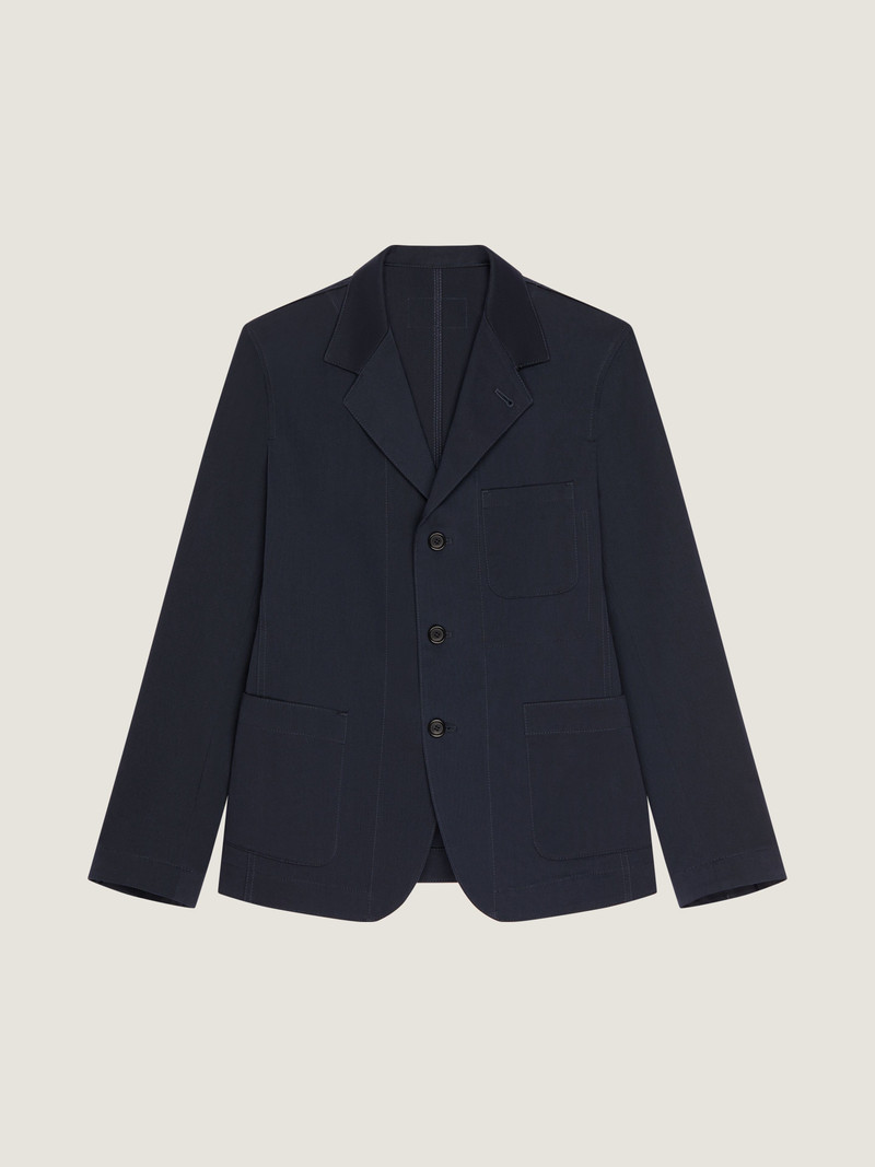 SINGLE-BREASTED DECONSTRUCTED JACKET IN COTTON 1