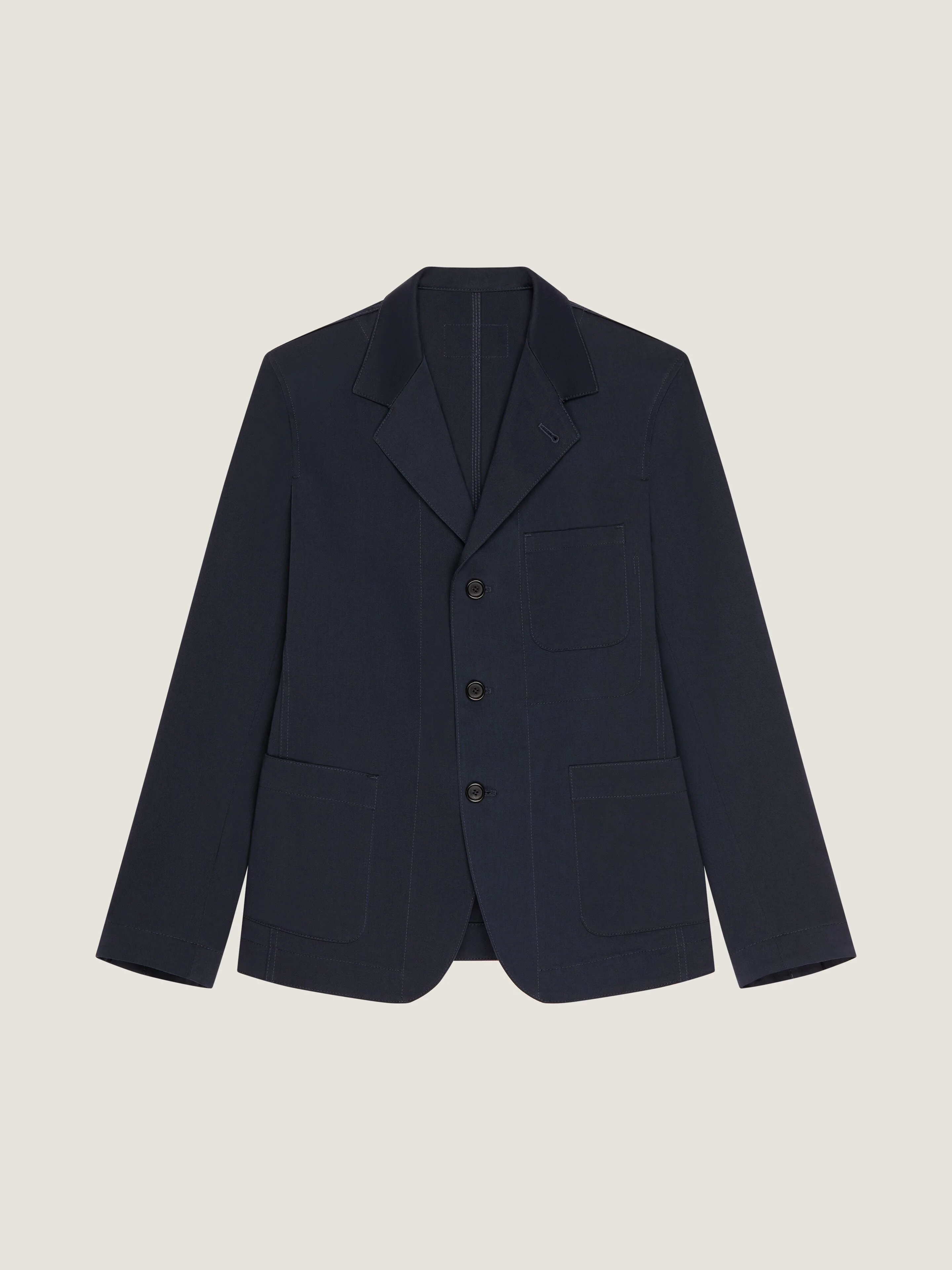 SINGLE-BREASTED DECONSTRUCTED JACKET IN COTTON - 1