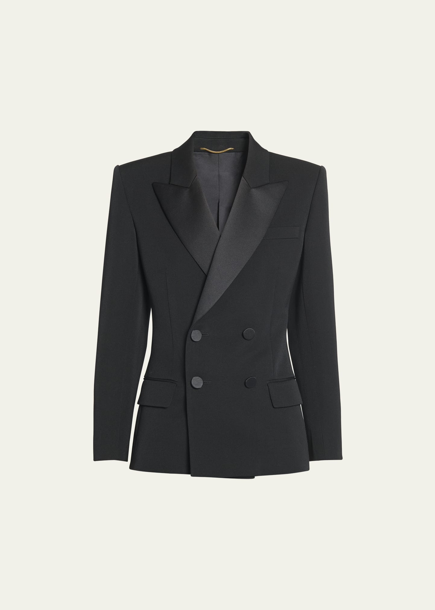 Fitted Tuxedo Blazer Jacket - 1