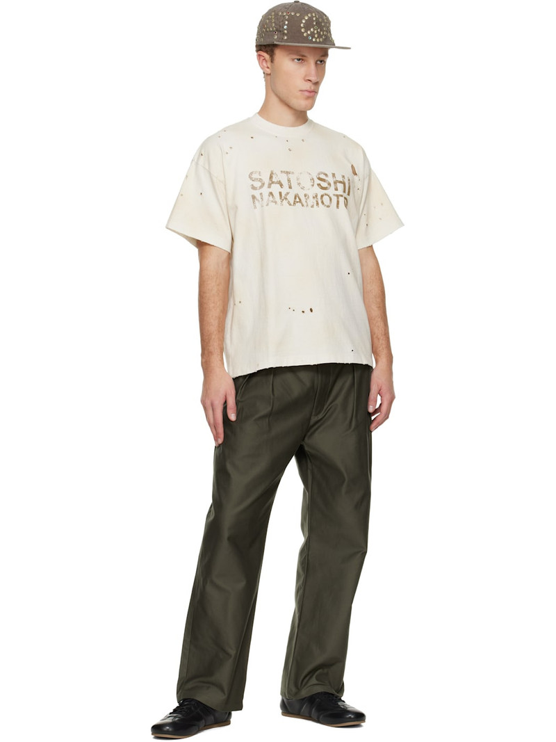 SATOSHI NAKAMOTO Off-White Logo Dirt T-shirt outlook