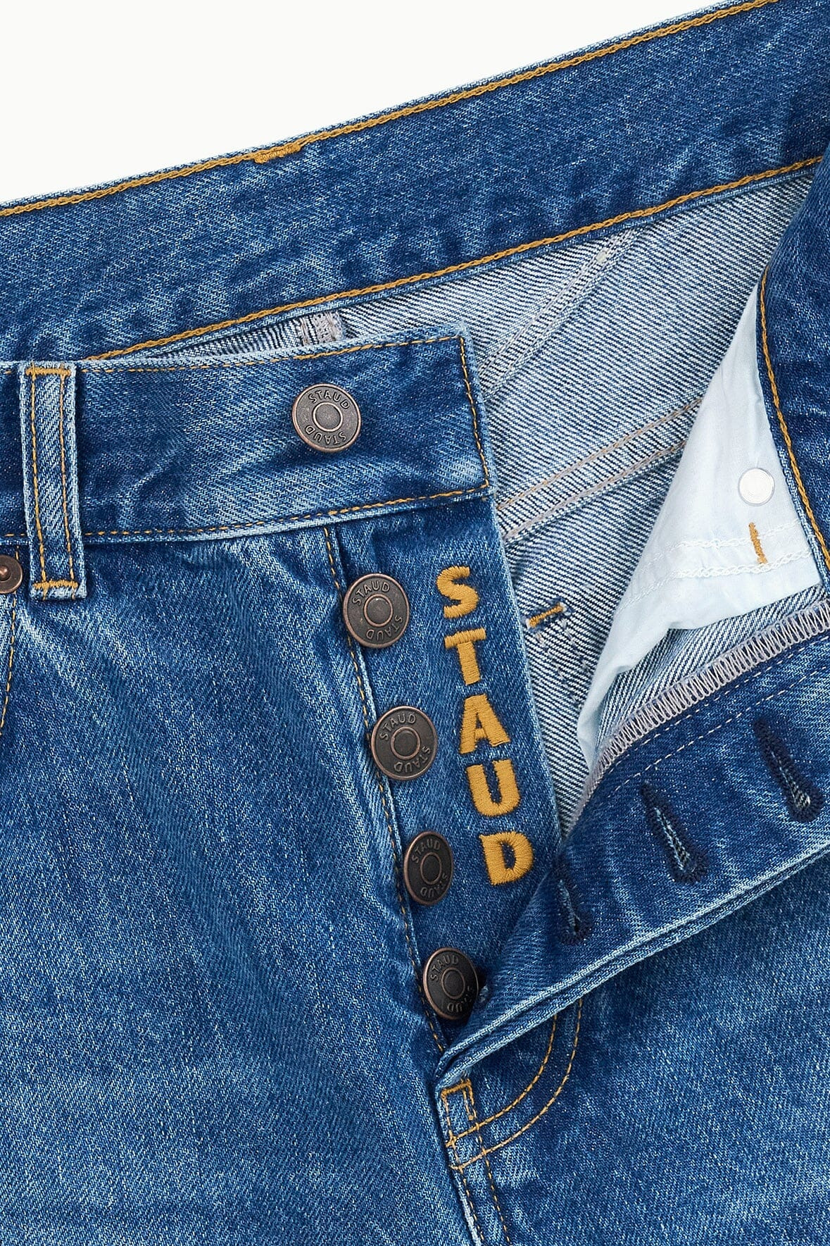 STAUD TEDDY STRAIGHT JEAN VINTAGE WASH - 7