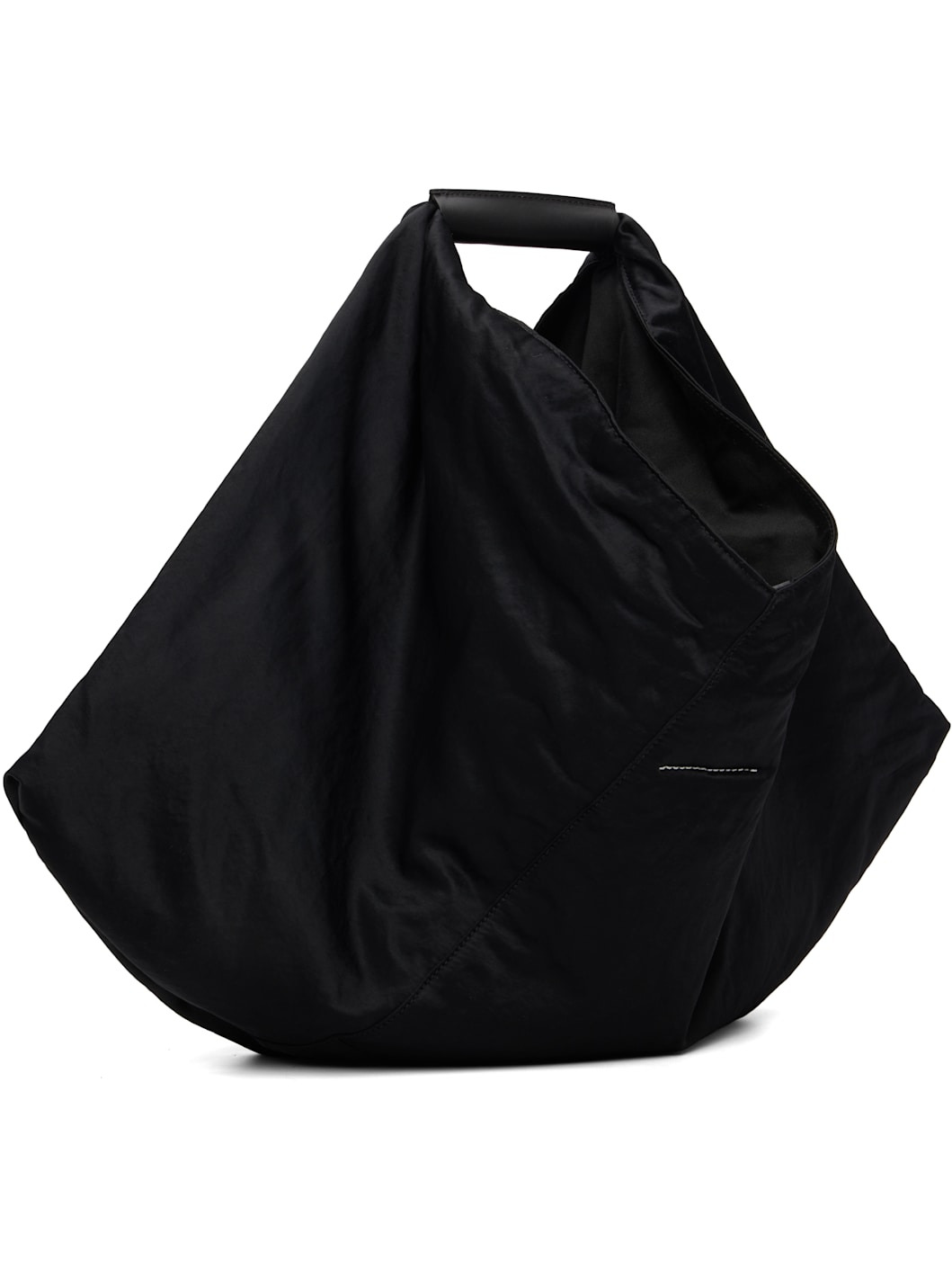 Black Triangle Draped Tote - 3