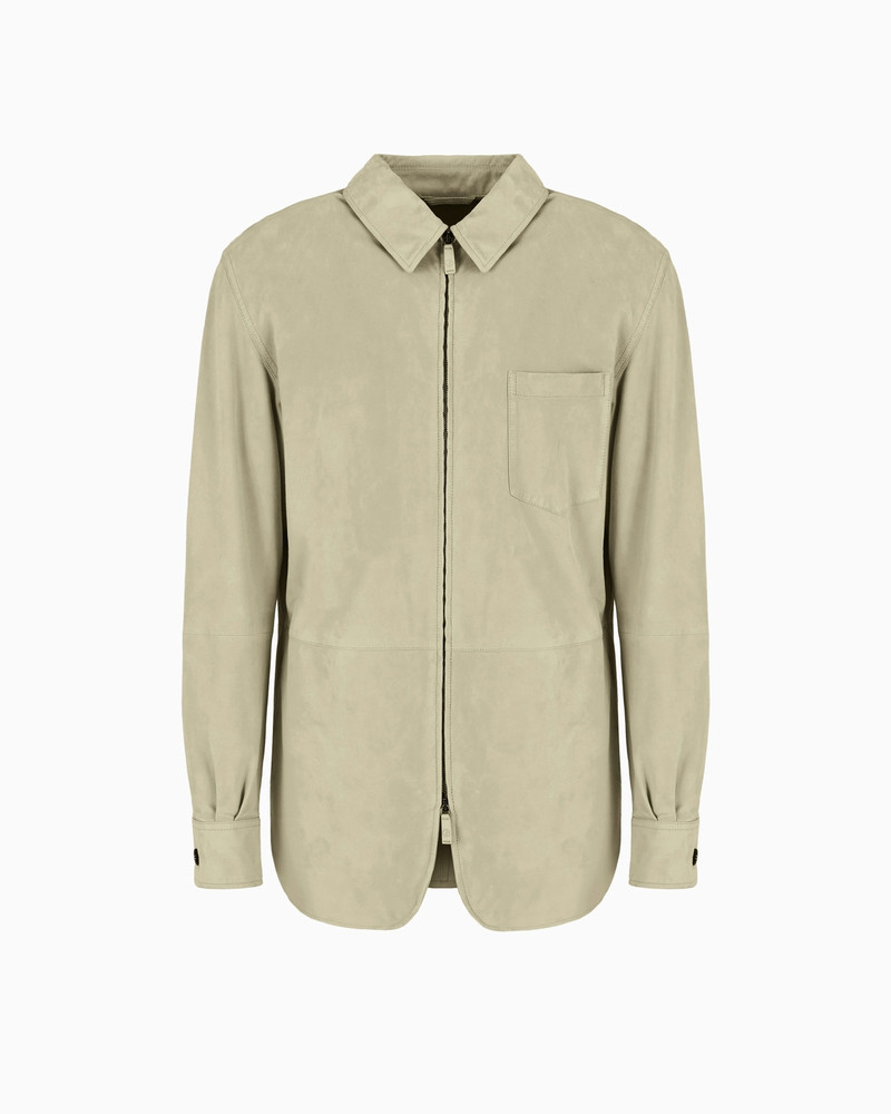 Suede-lambskin, single-breasted jacket 1
