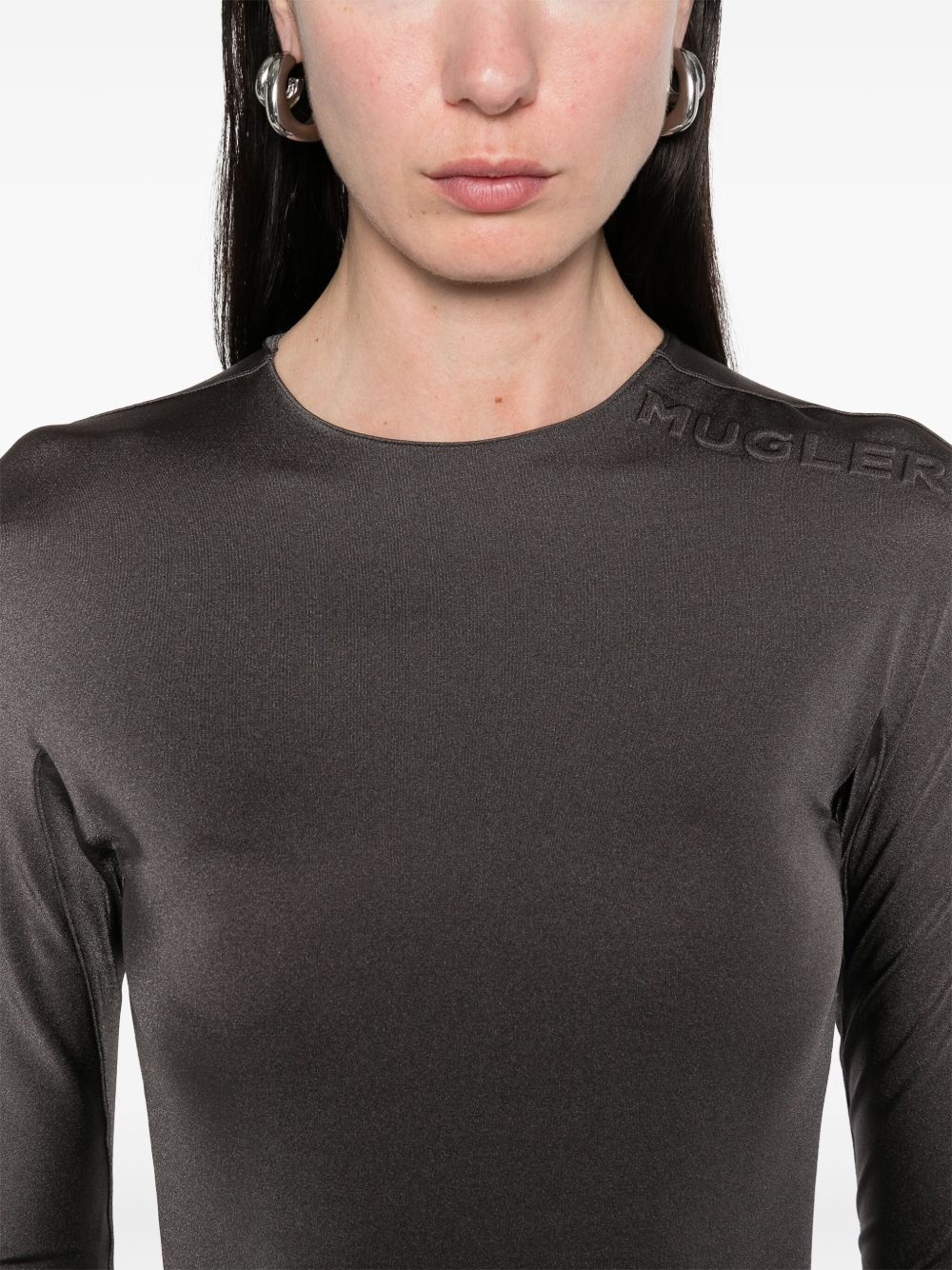 logo-embossed bodysuit - 5