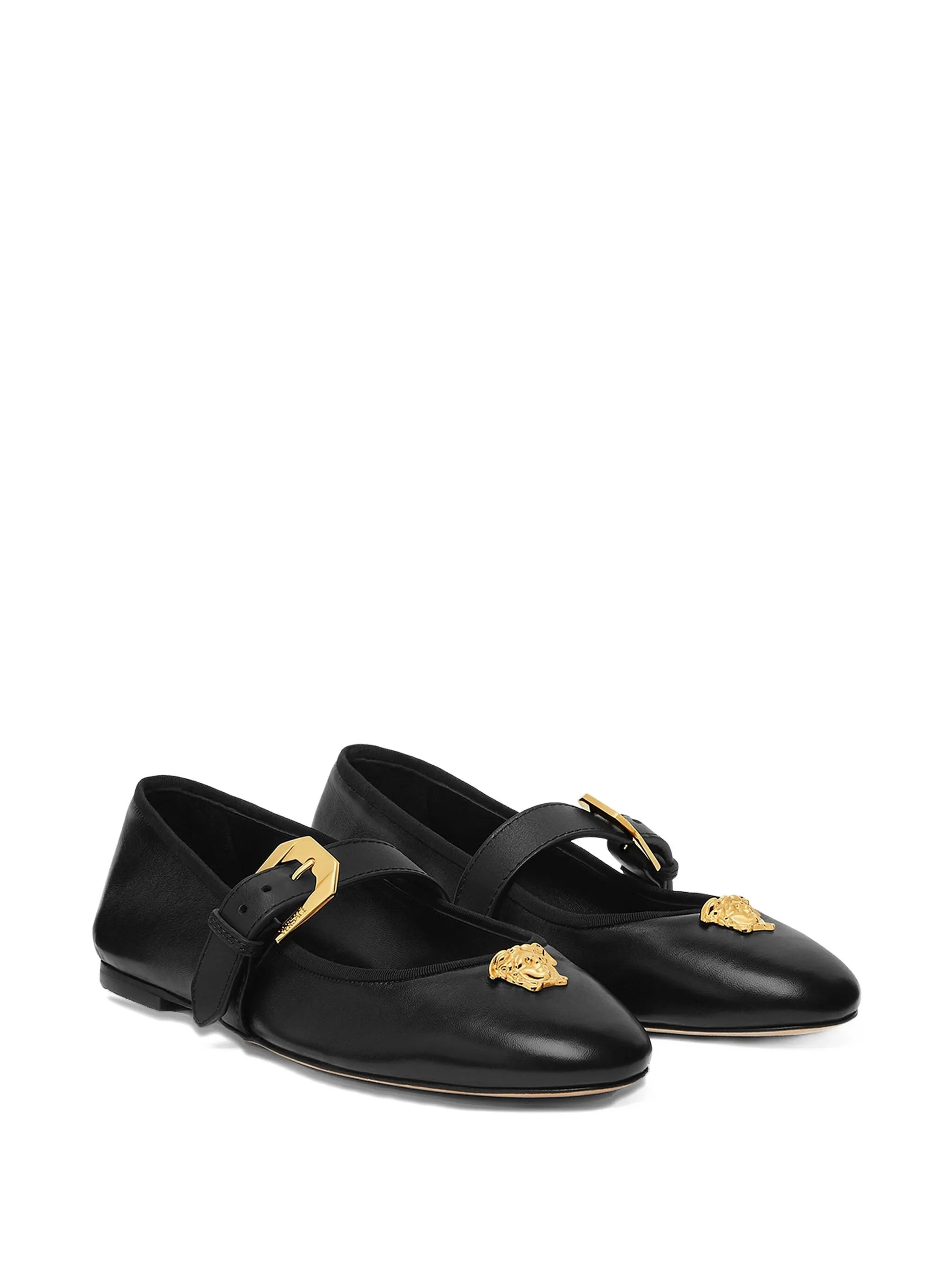 Medusa-buckle ballet flats - 2